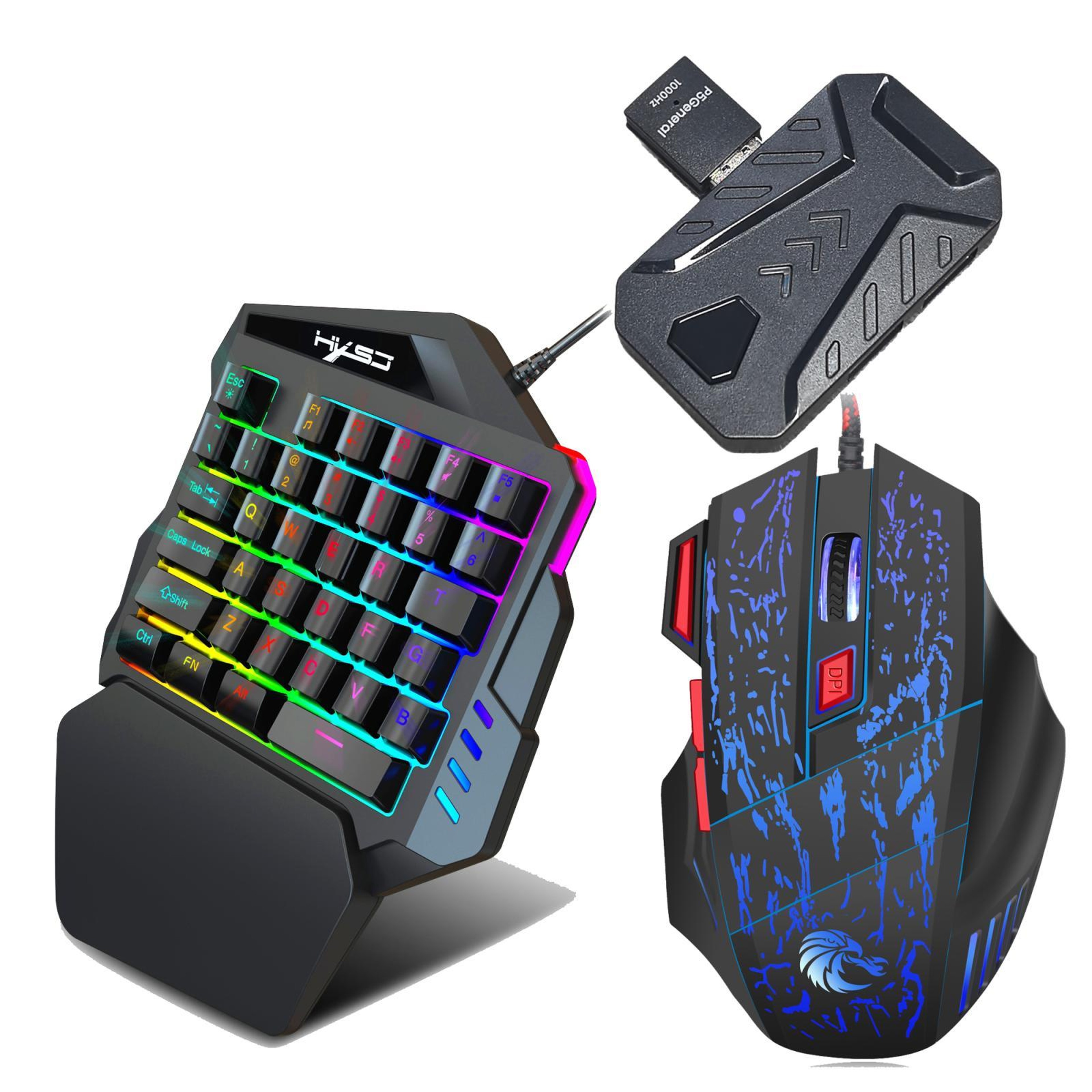 HXSJ Master-P5 V100 H300 PS5 Keyboard and Mouse Adapter Gaming Set with 35-Key Keyboard – view 1