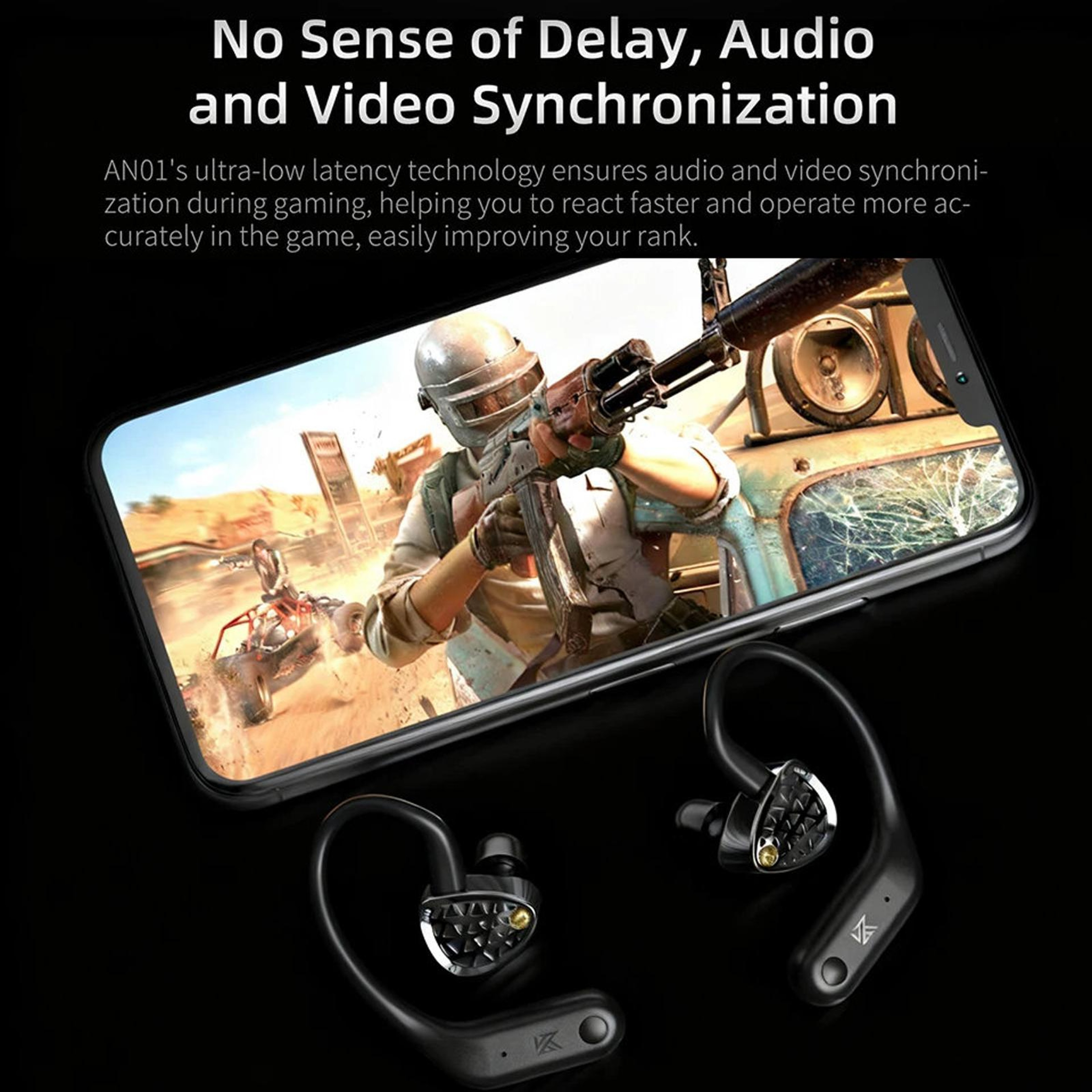 KZ AN01 Bluetooth Earhook Adapter with ANC, LDAC Hi-Fi Audio and Low-Latency Gaming – view 17