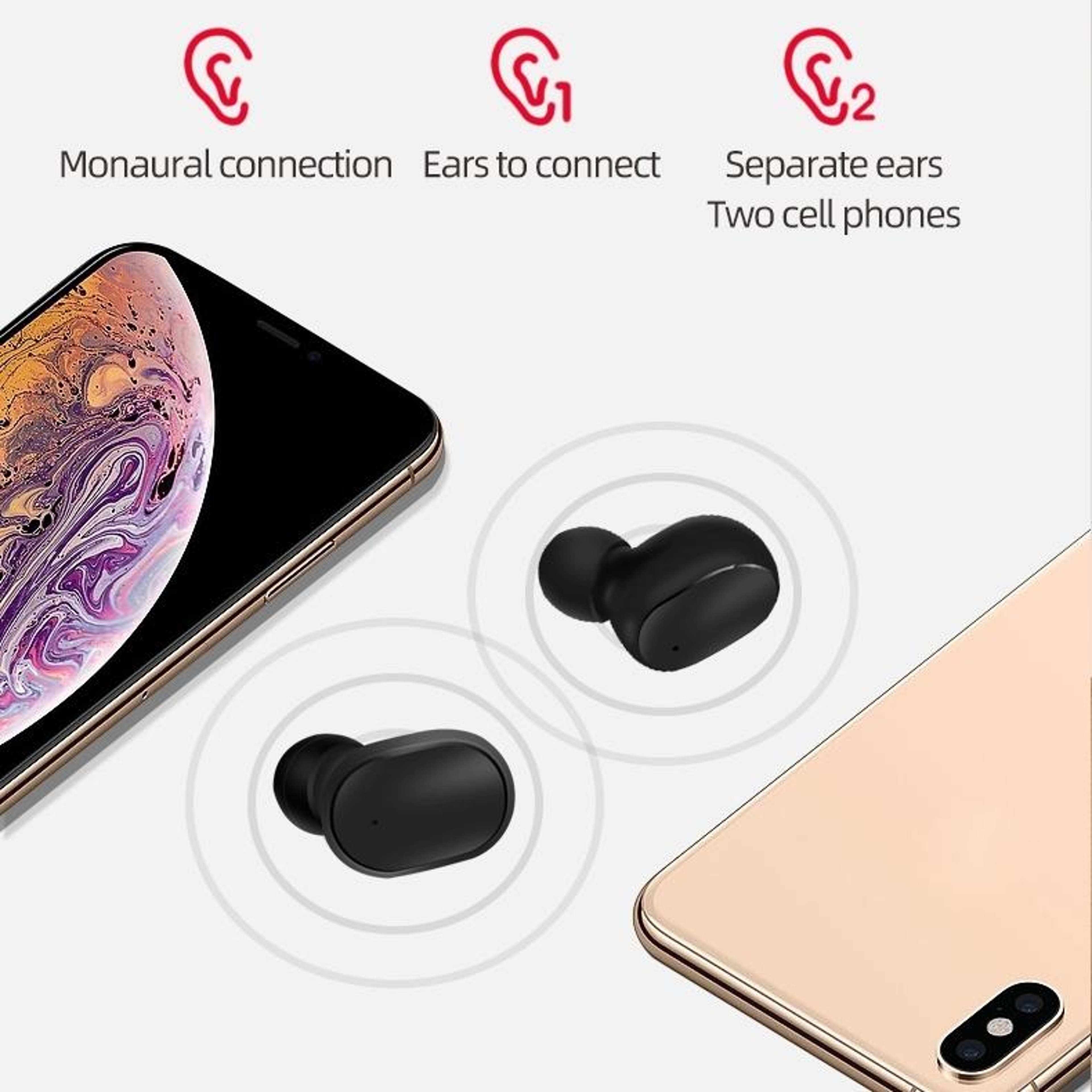 A6S Bluetooth 5.0 Earbuds with Charging Case, IPX4 Waterproof HiFi Wireless Earbuds – view 11