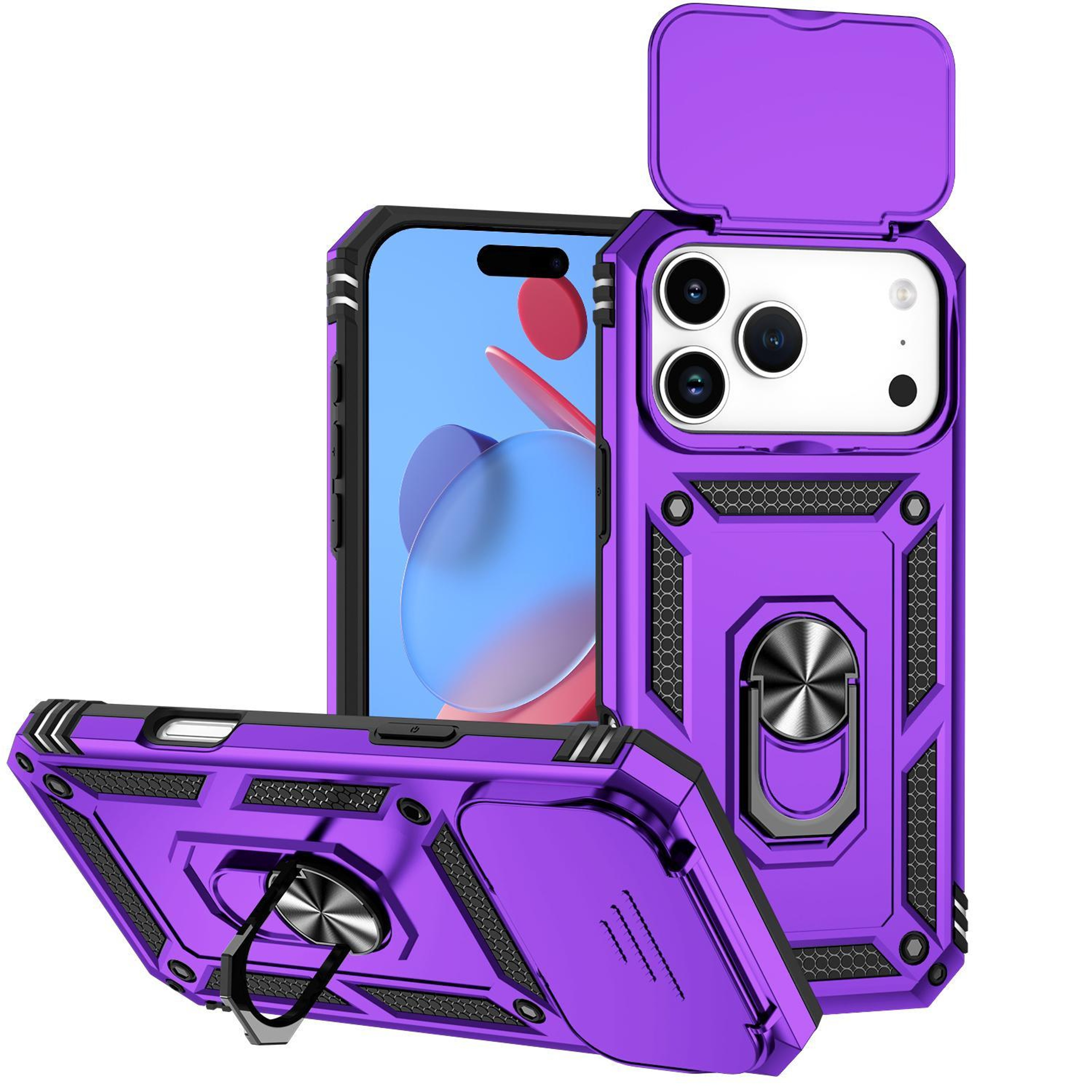 IPhone 18 Pro Max Case With Sliding Camera Cover Ring Holder And Magnetic Mount 0