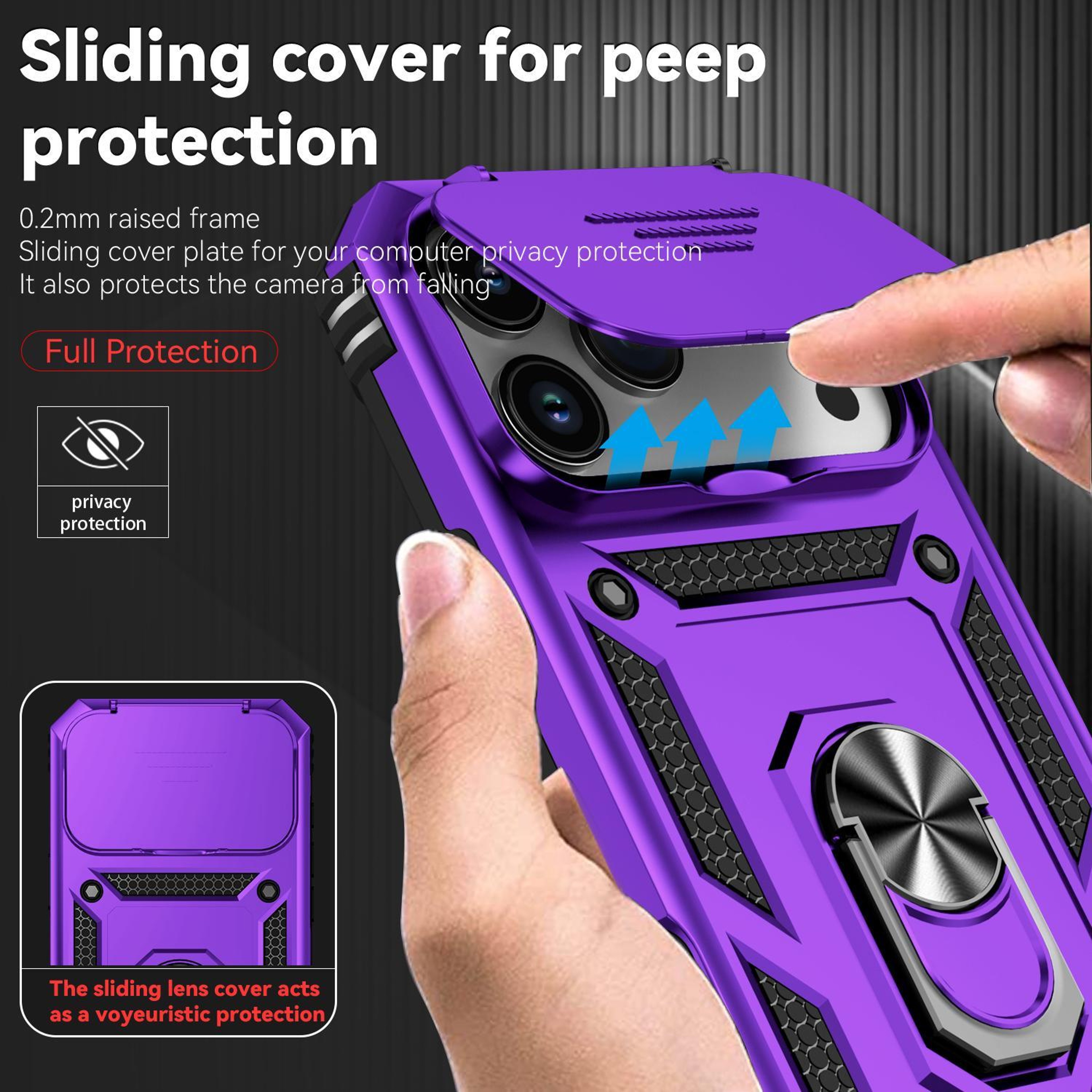 IPhone 18 Pro Max Case With Sliding Camera Cover Ring Holder And Magnetic Mount 5