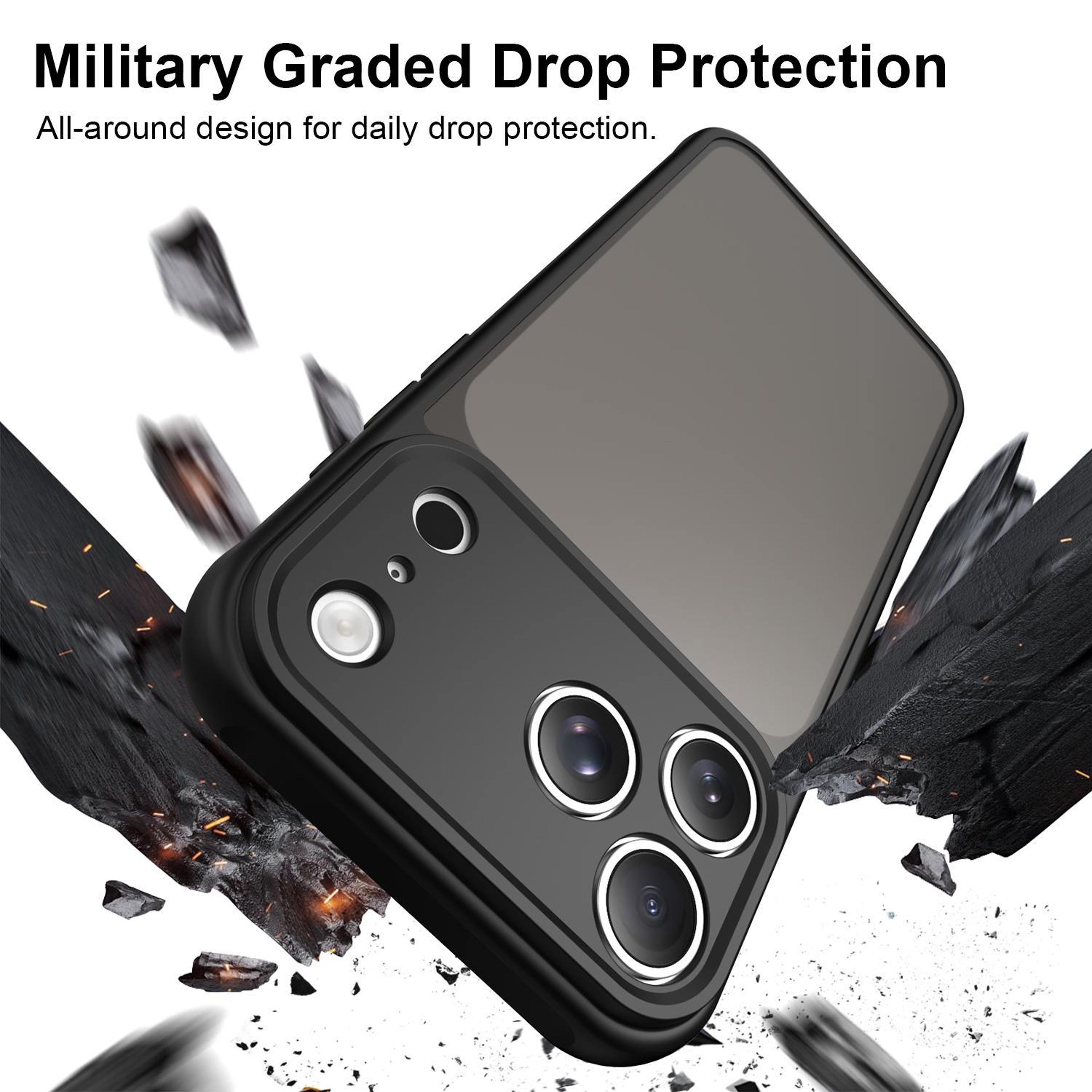 Fan Dun IPhone 18 Pro Max Case With Frosted TPU PC Hybrid Protection 3