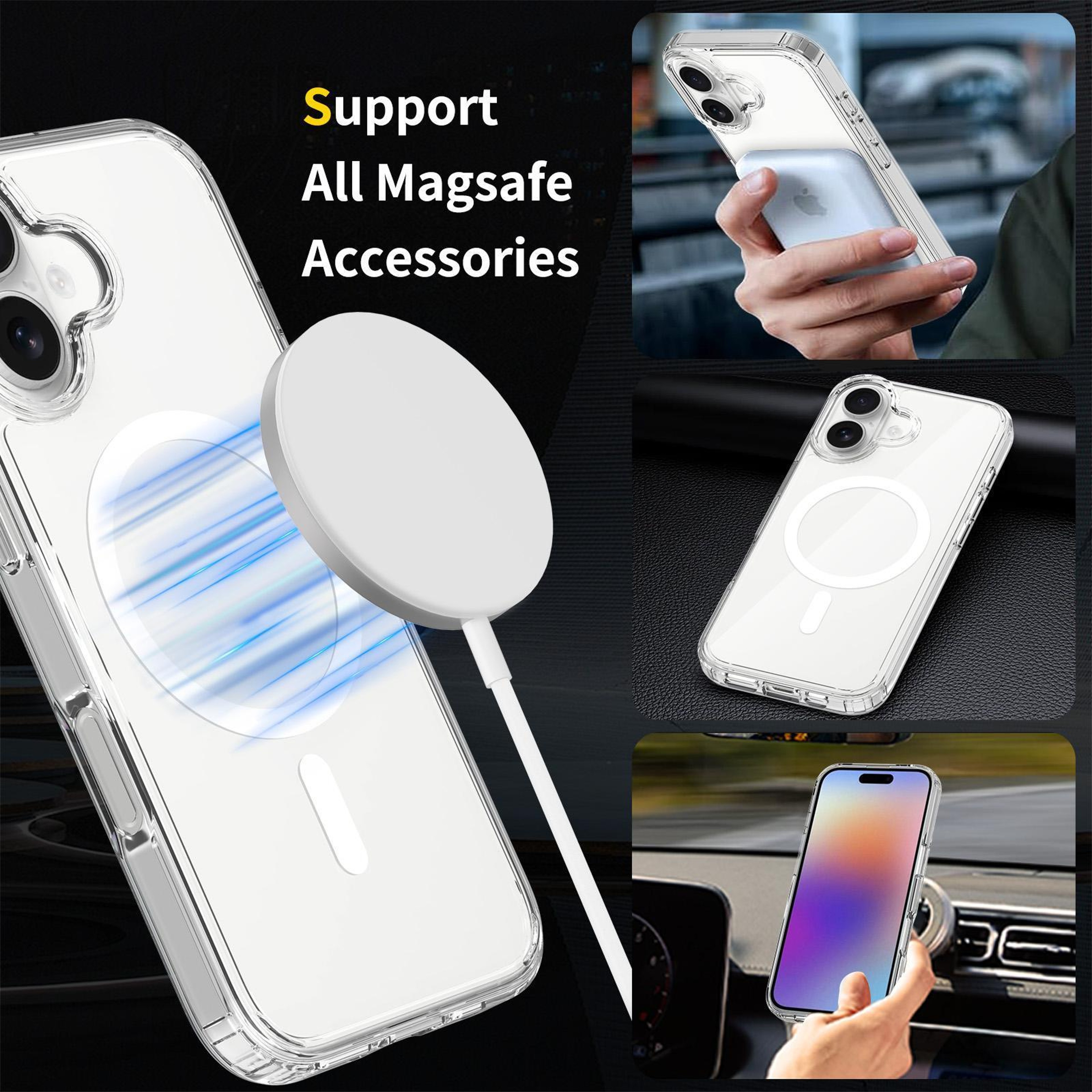 iPhone 18 Clear MagSafe Case with Scratch-Resistant TPU + PC Protection – view 3