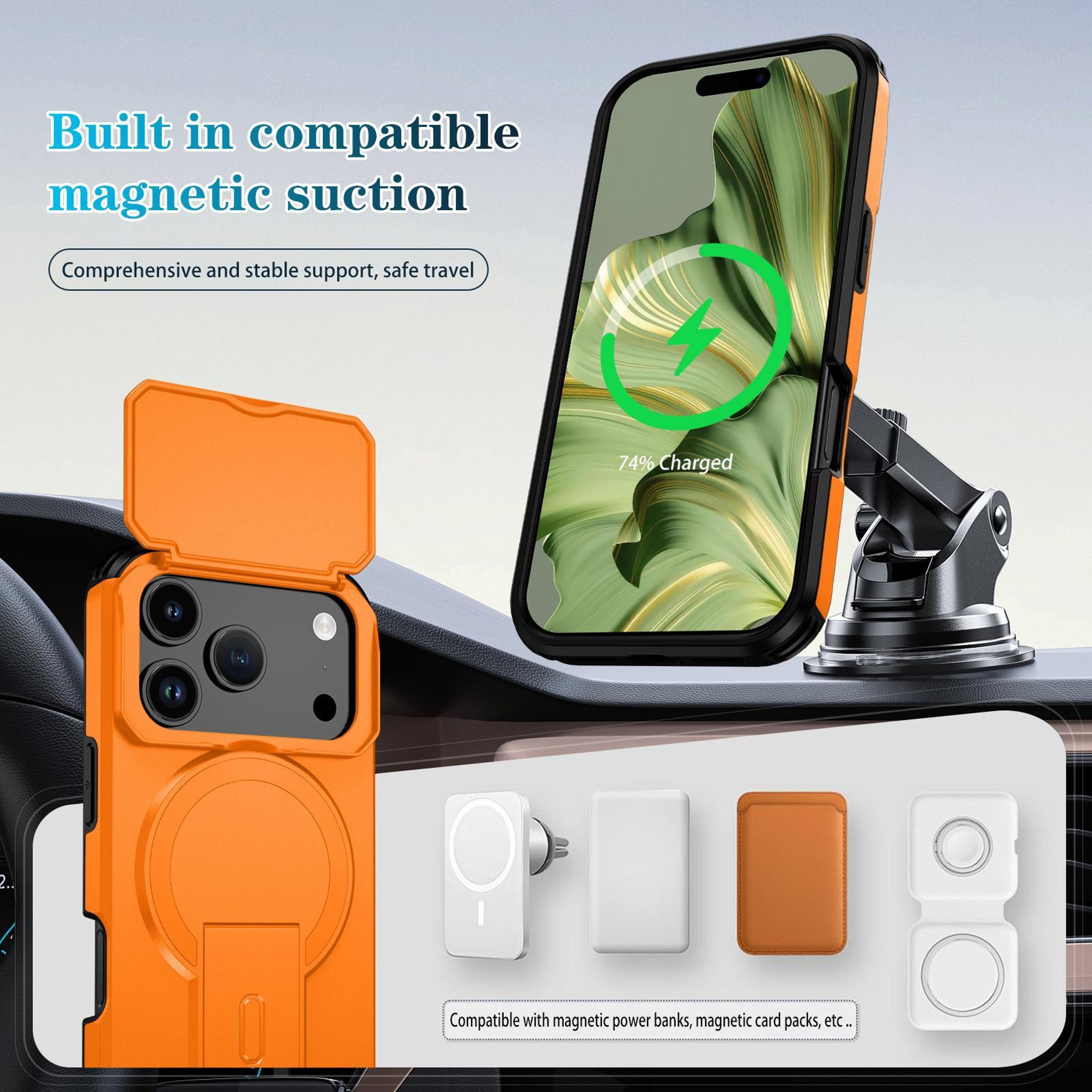 IPhone 18 Pro Max MagSafe Camshield Case With Sliding Camera Cover And Kickstand 6