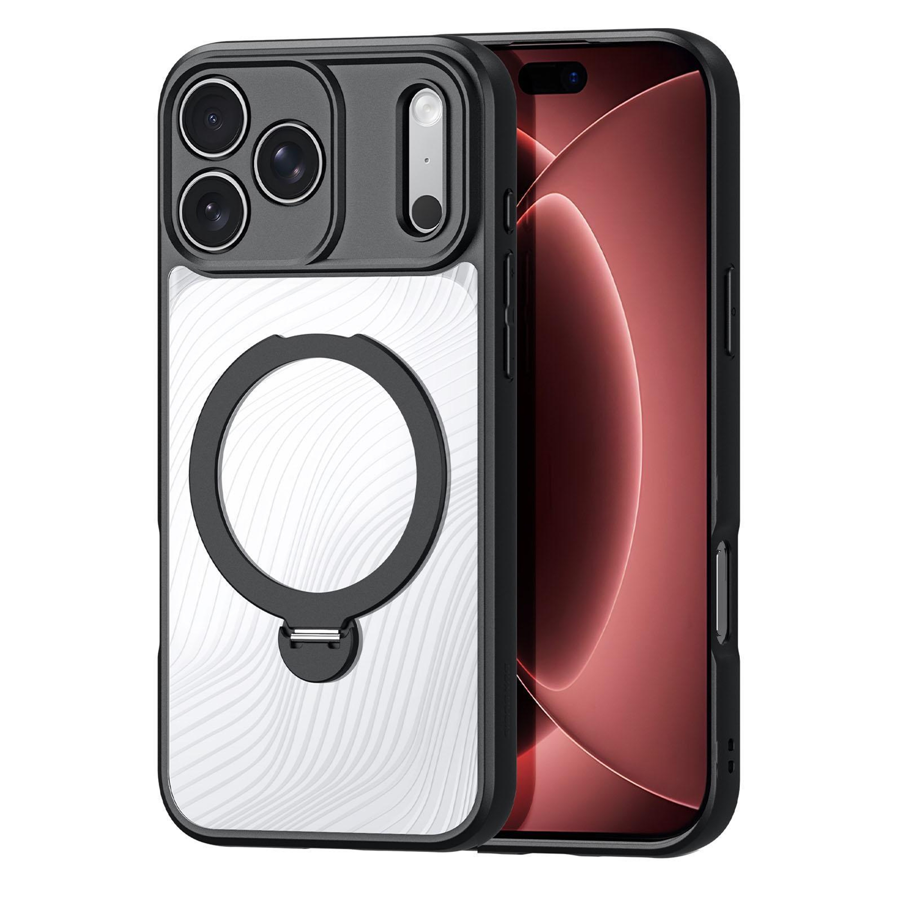 DUX DUCIS Aimo Mag iPhone 18 Pro Max MagSafe Case with Ring Holder and Shockproof Frosted Protection – view 1