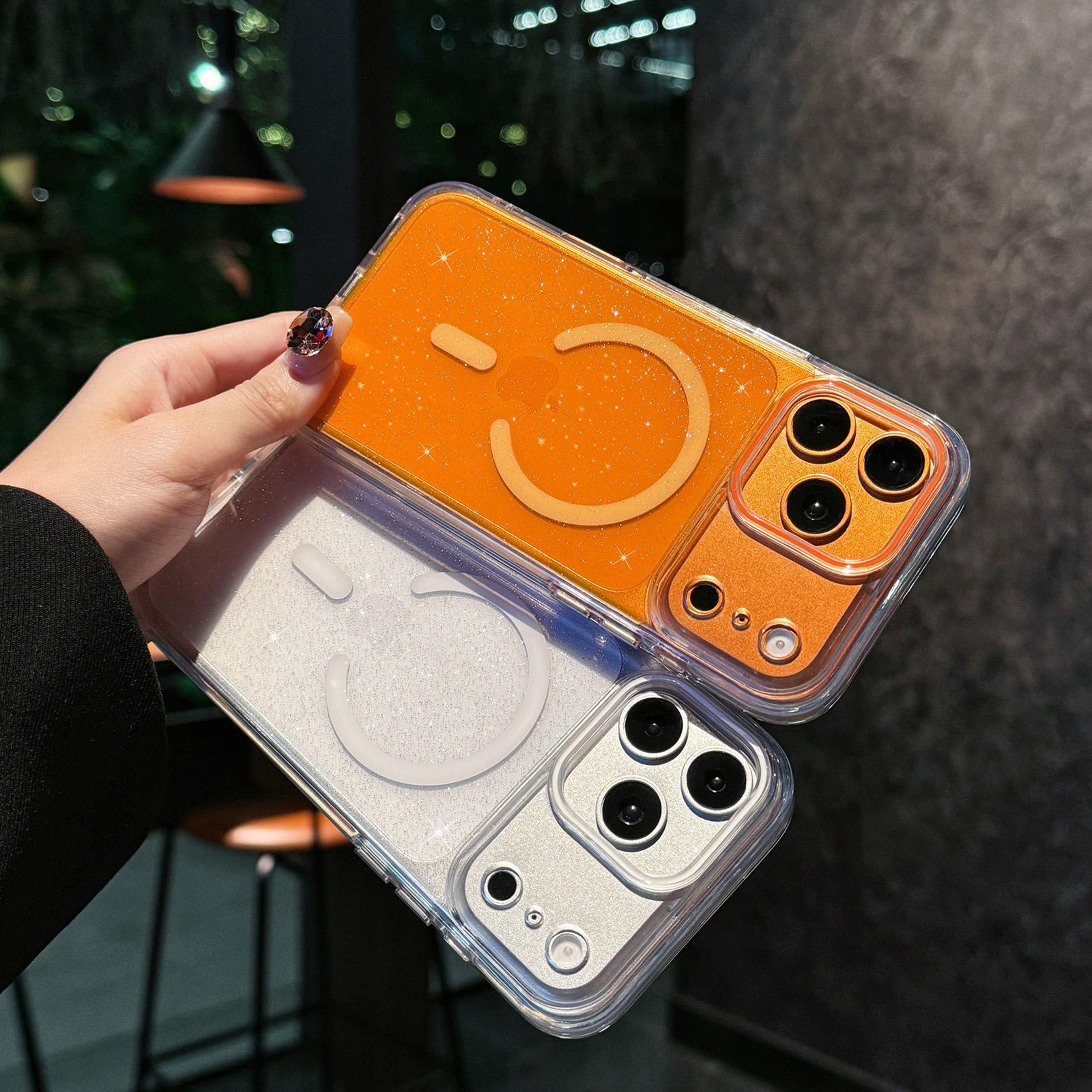 Crystal Shimmer IPhone 18 Pro Max Magnetic Acrylic Case With Wireless Charging Support 1
