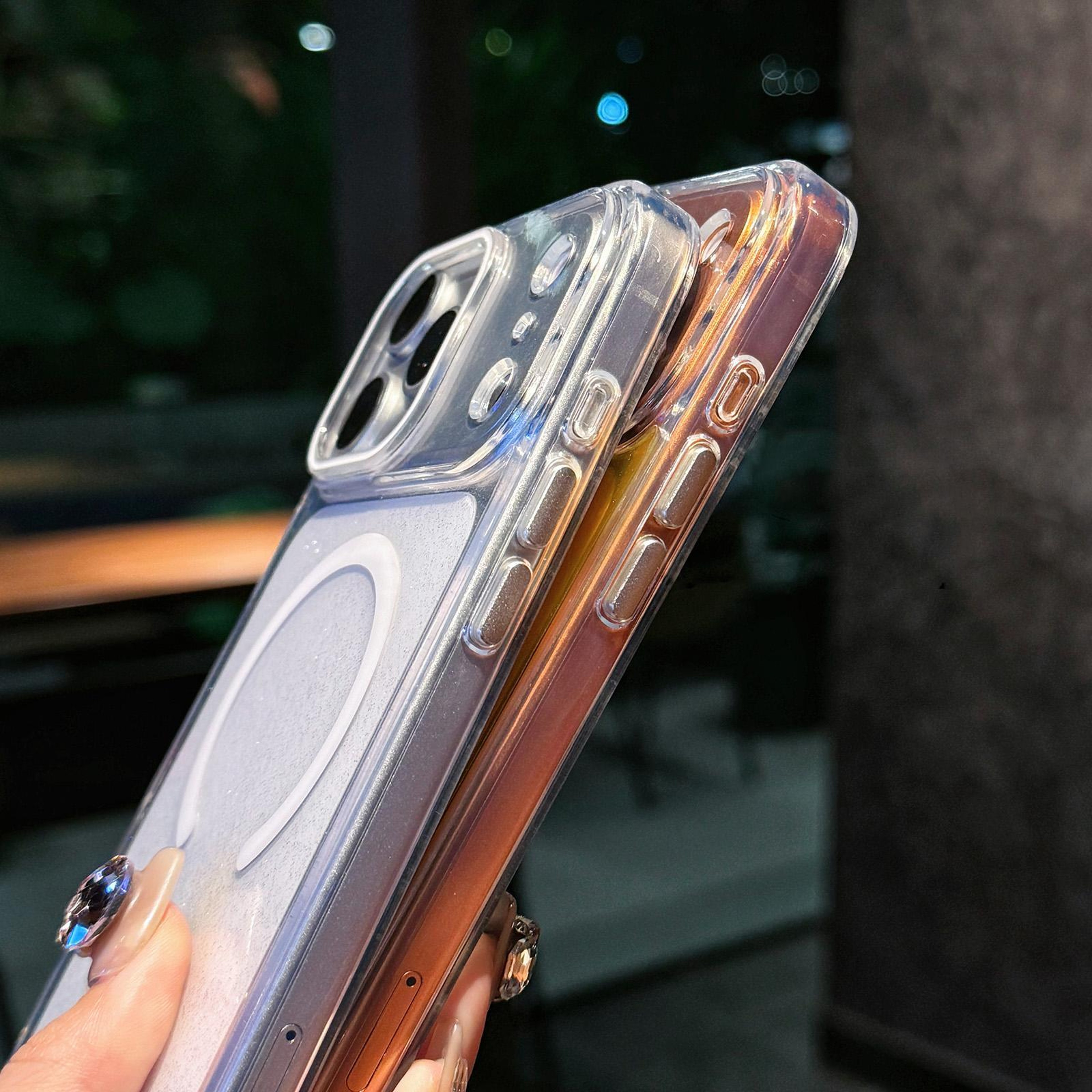 Crystal Shimmer IPhone 18 Pro Max Magnetic Acrylic Case With Wireless Charging Support 2