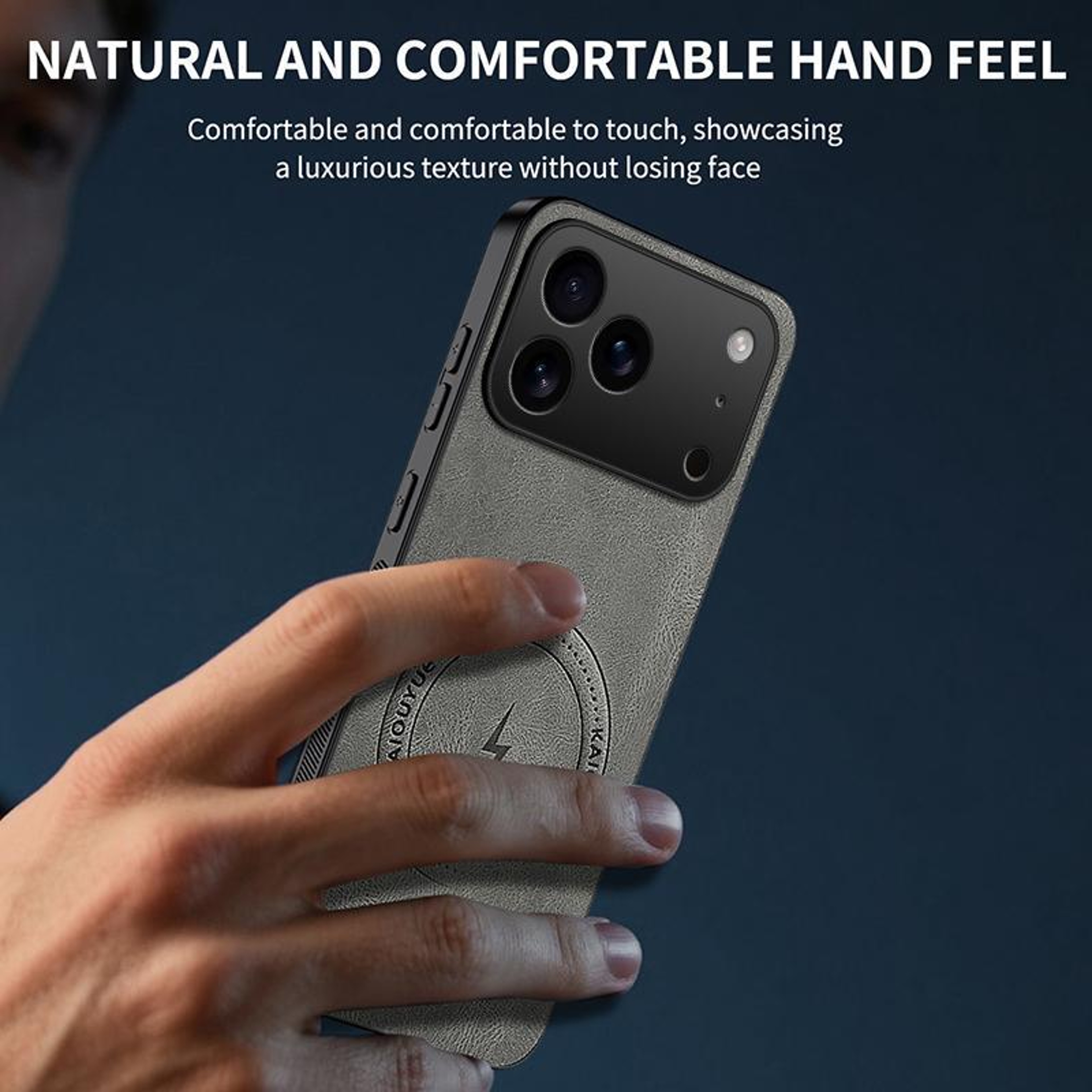 WANLONFENG SD IPhone 18 Pro Magnetic Case With Nappa Texture Slim Protective Design 4
