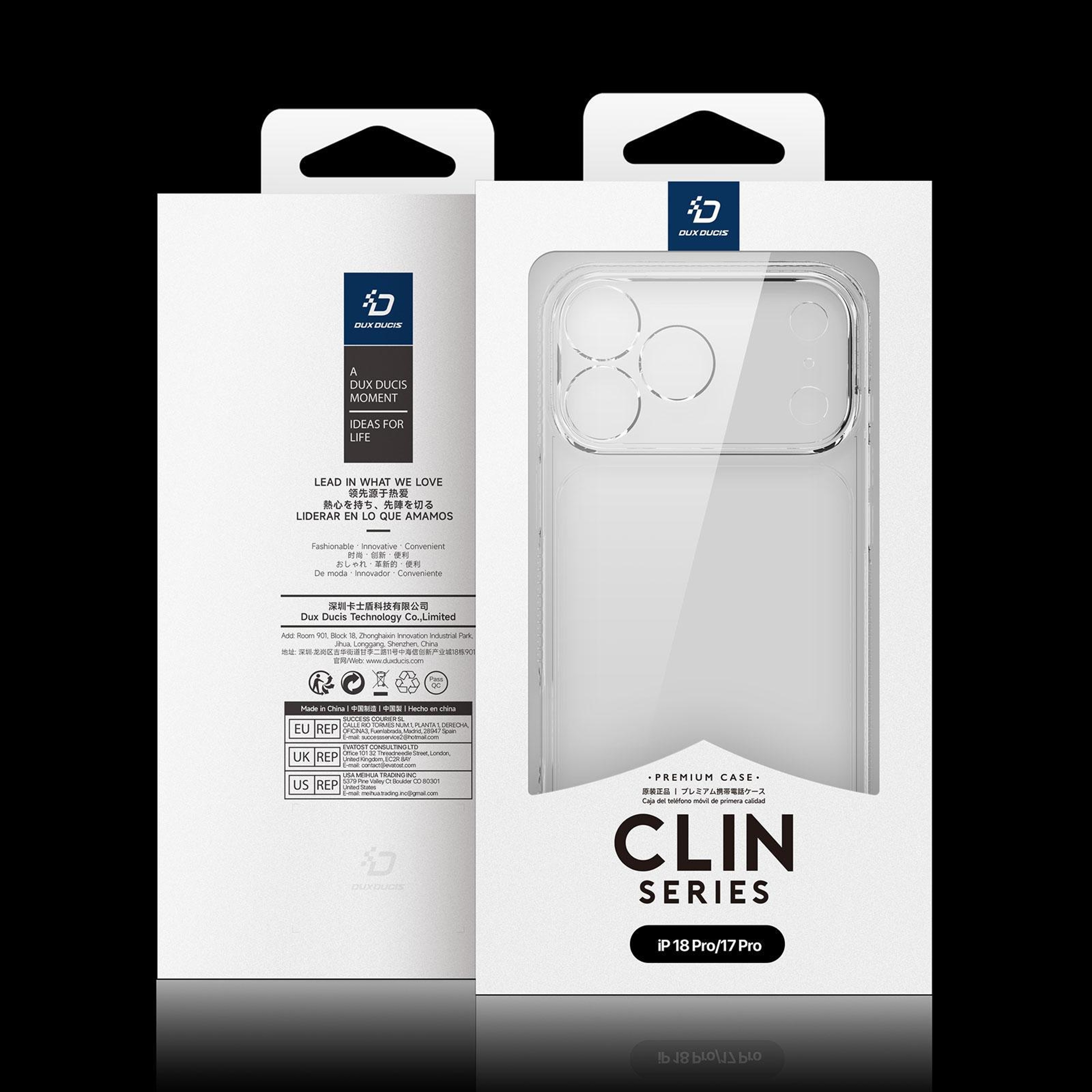 DUX DUCIS Clin Series iPhone 18 Pro Clear Case with Shock-Absorbing TPU Corners – view 8