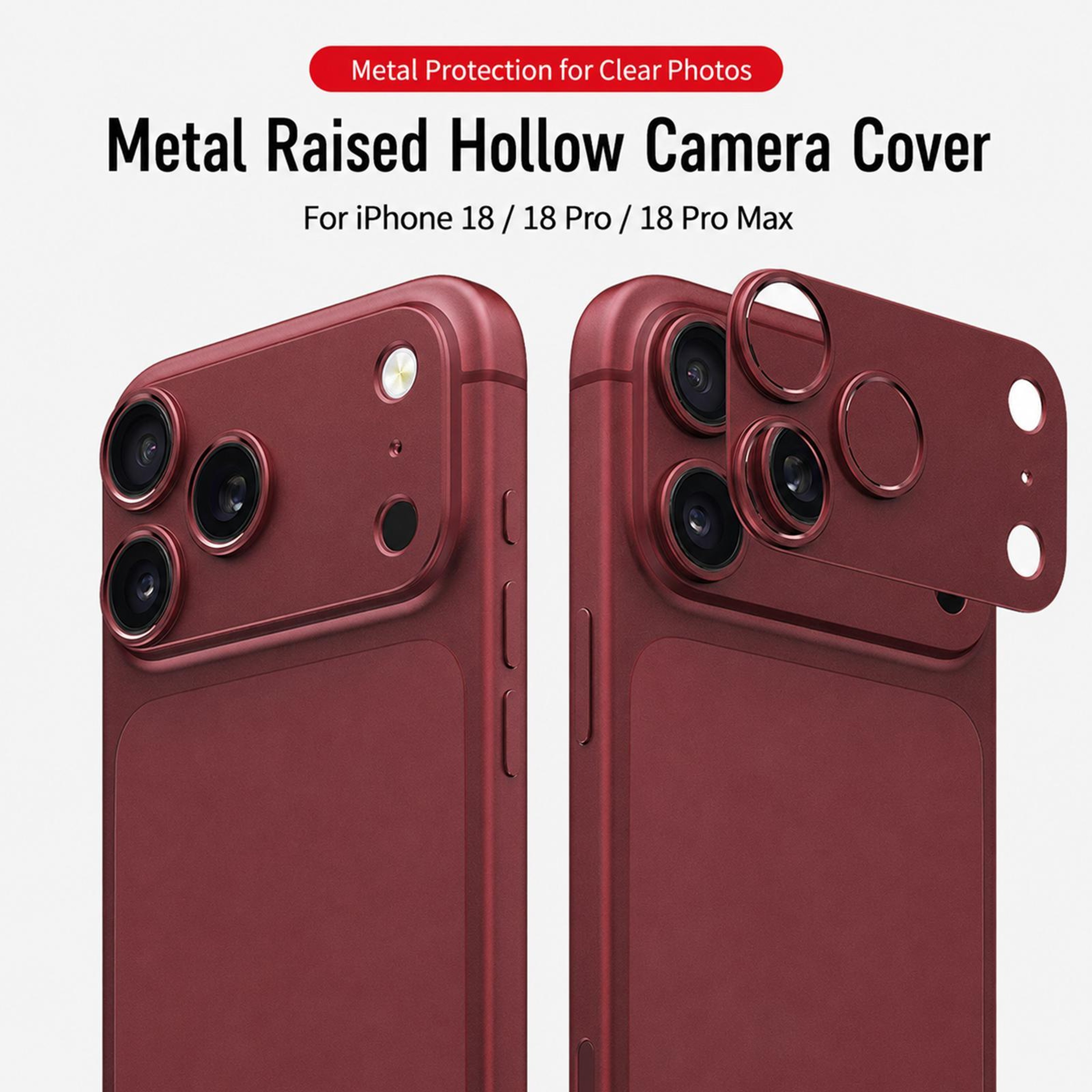 IPhone 18 Pro Max Hollow Camera Lens Protector With AntiScratch Metal Protection 1