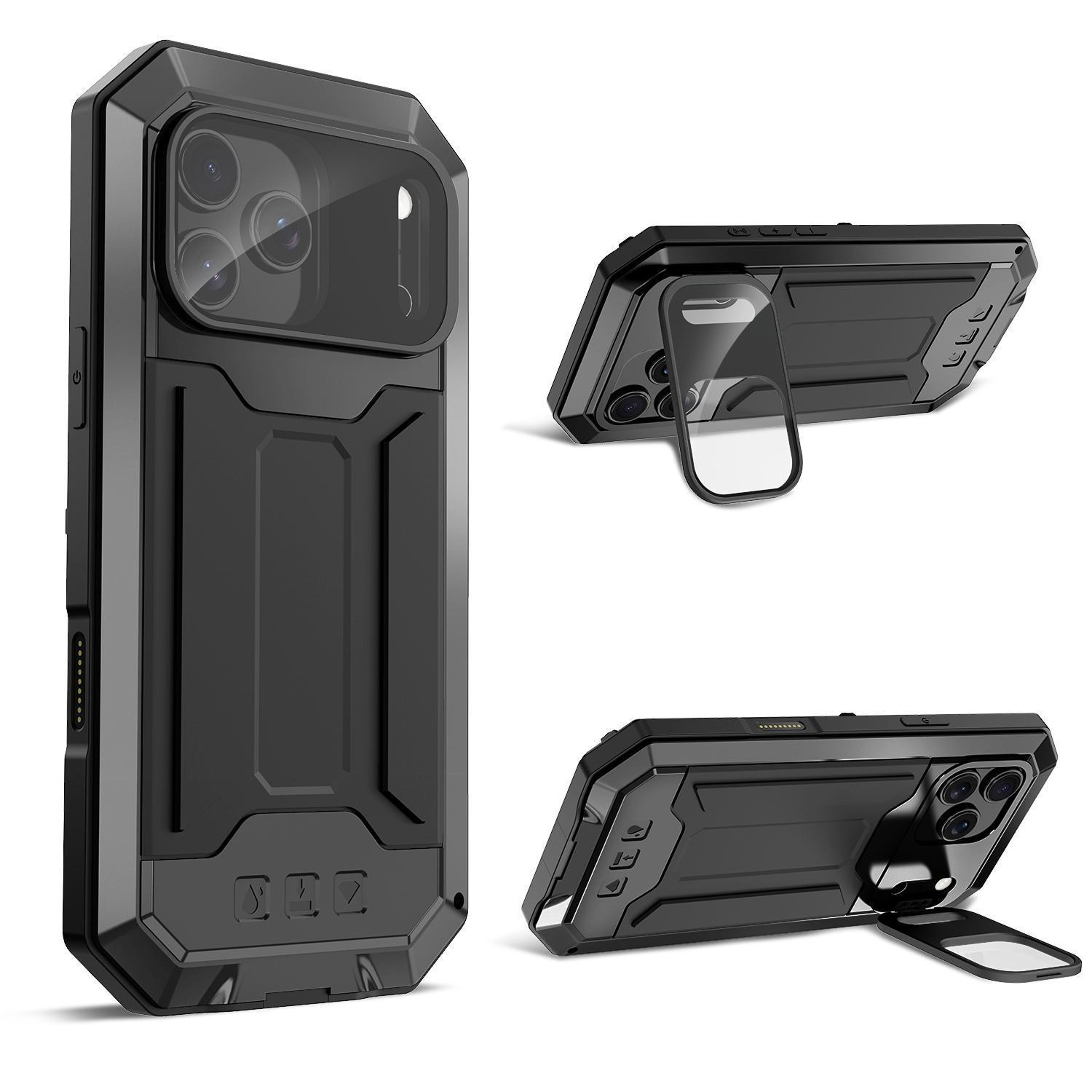 RJUST IPhone 18 Pro Case With Sliding Camera Cover IP54 Protection And Holder 0