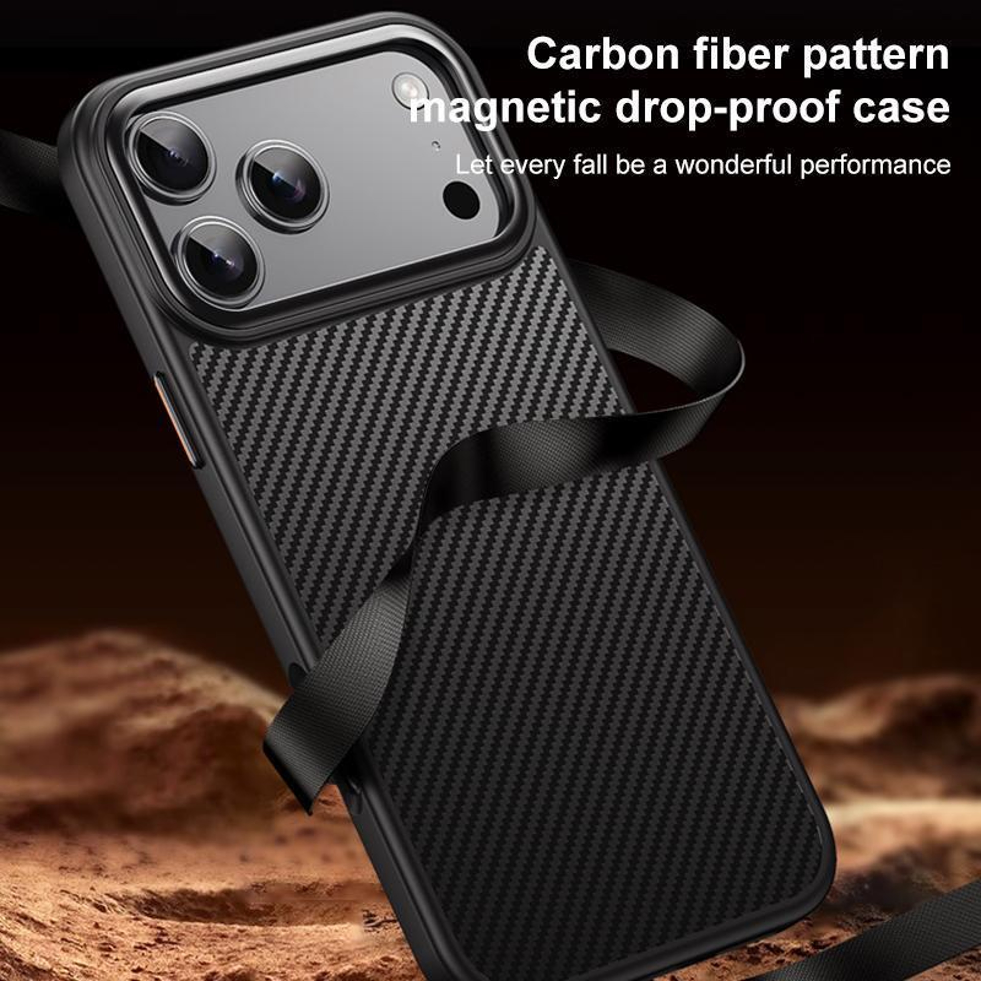 iPhone 18 Pro Magnetic Shockproof Case with Kevlar Texture and Aluminum Alloy Frame – view 9