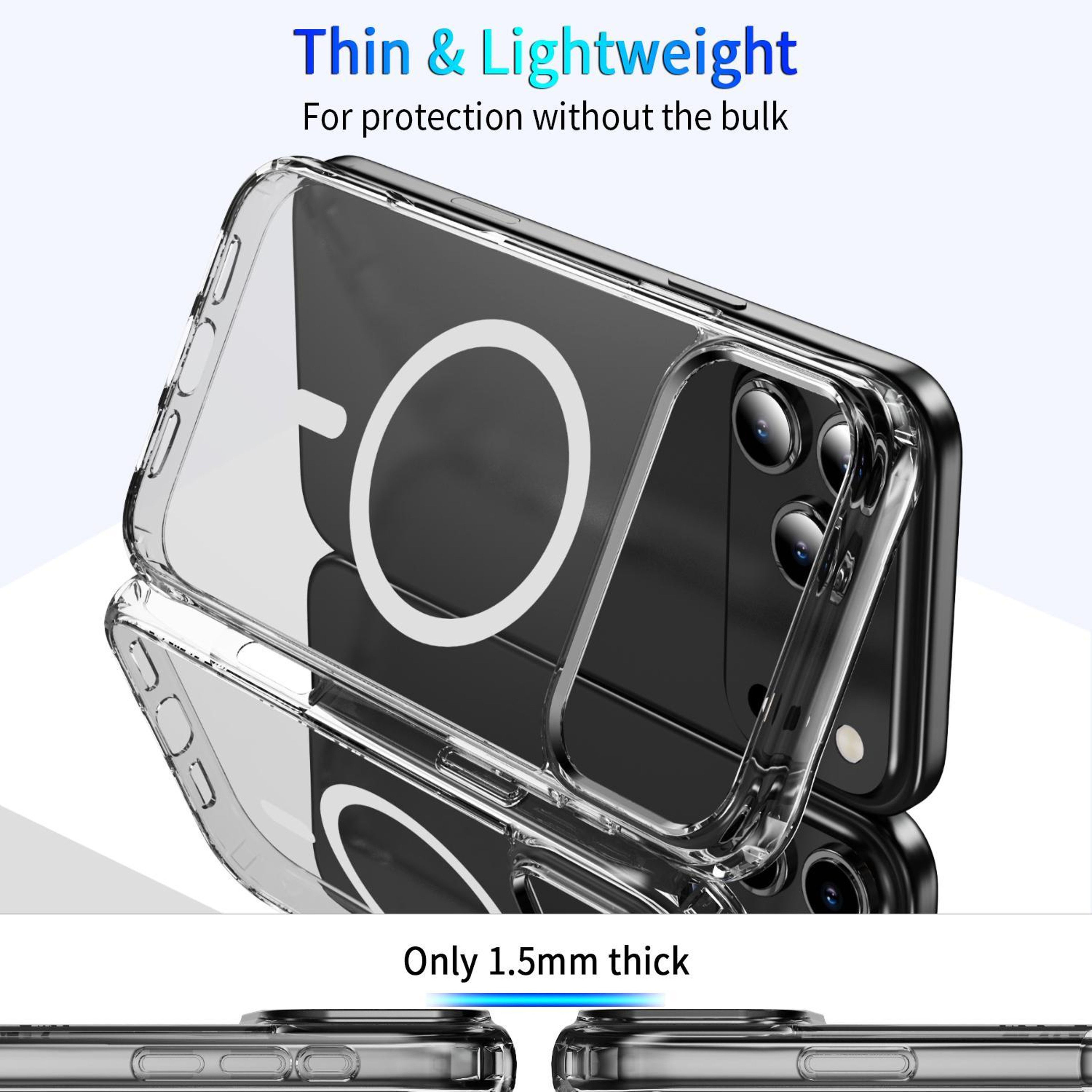 iPhone 18 Pro Clear MagSafe Case with Air-Cushion Corner Protection – view 4