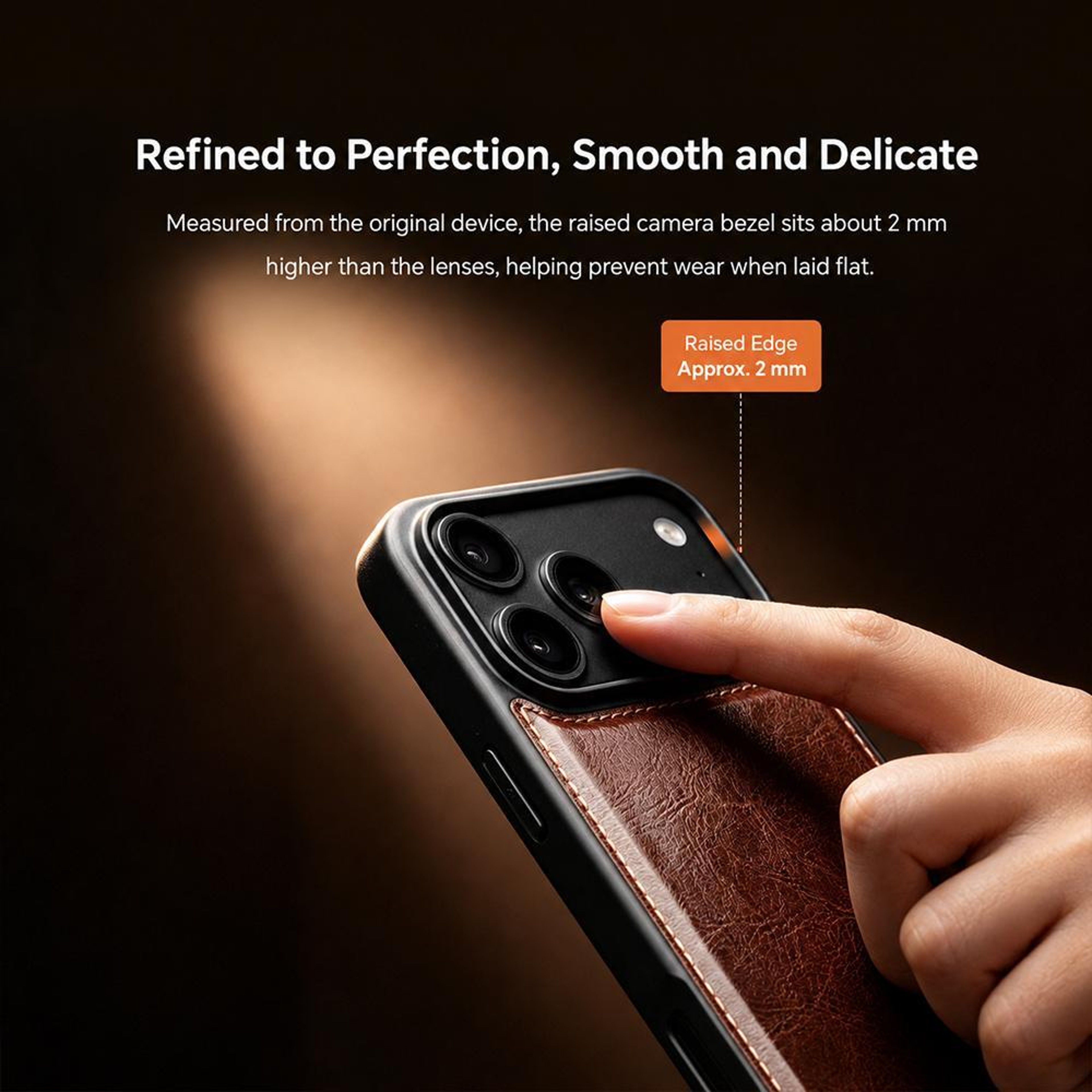 QIALINO Genuine Leather IPhone 18 Pro Max Case With Slim FullWrap Protection 7