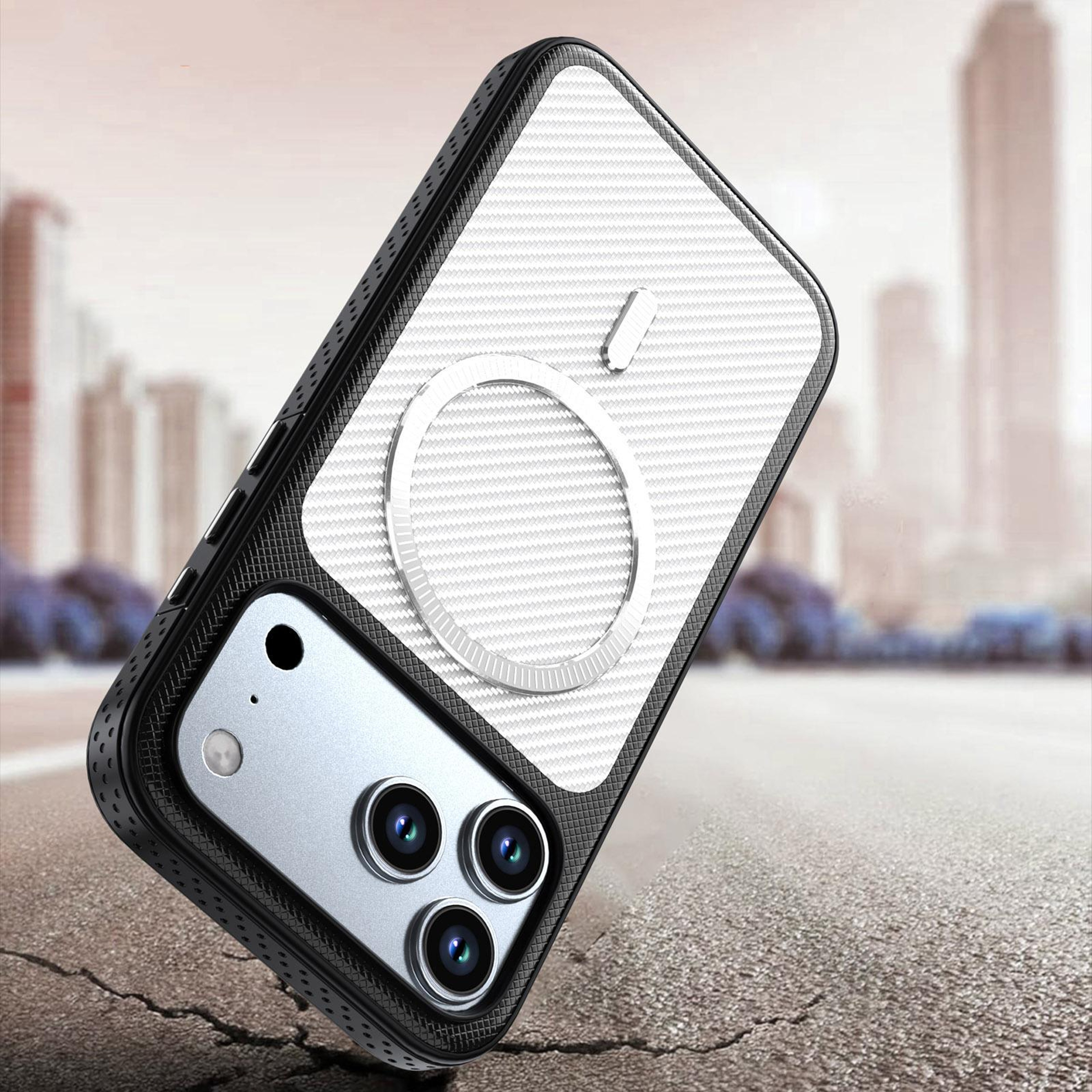 IPhone 18 Pro Max Case With Carbon Fiber Vegan Leather And MagSafe Compatibility 3