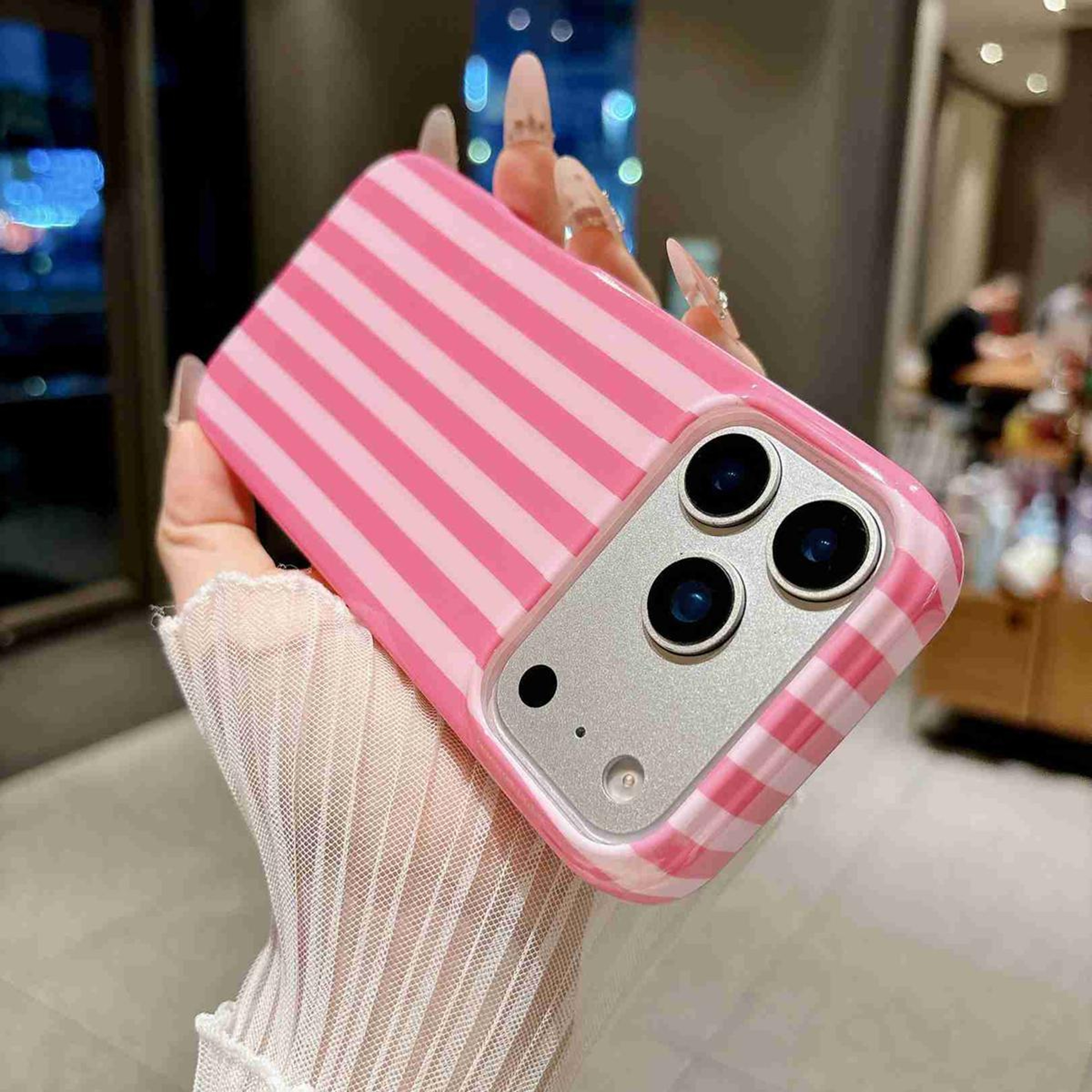 IPhone 18 Pro Vertical Stripe Full Coverage TPU Protective Case 5