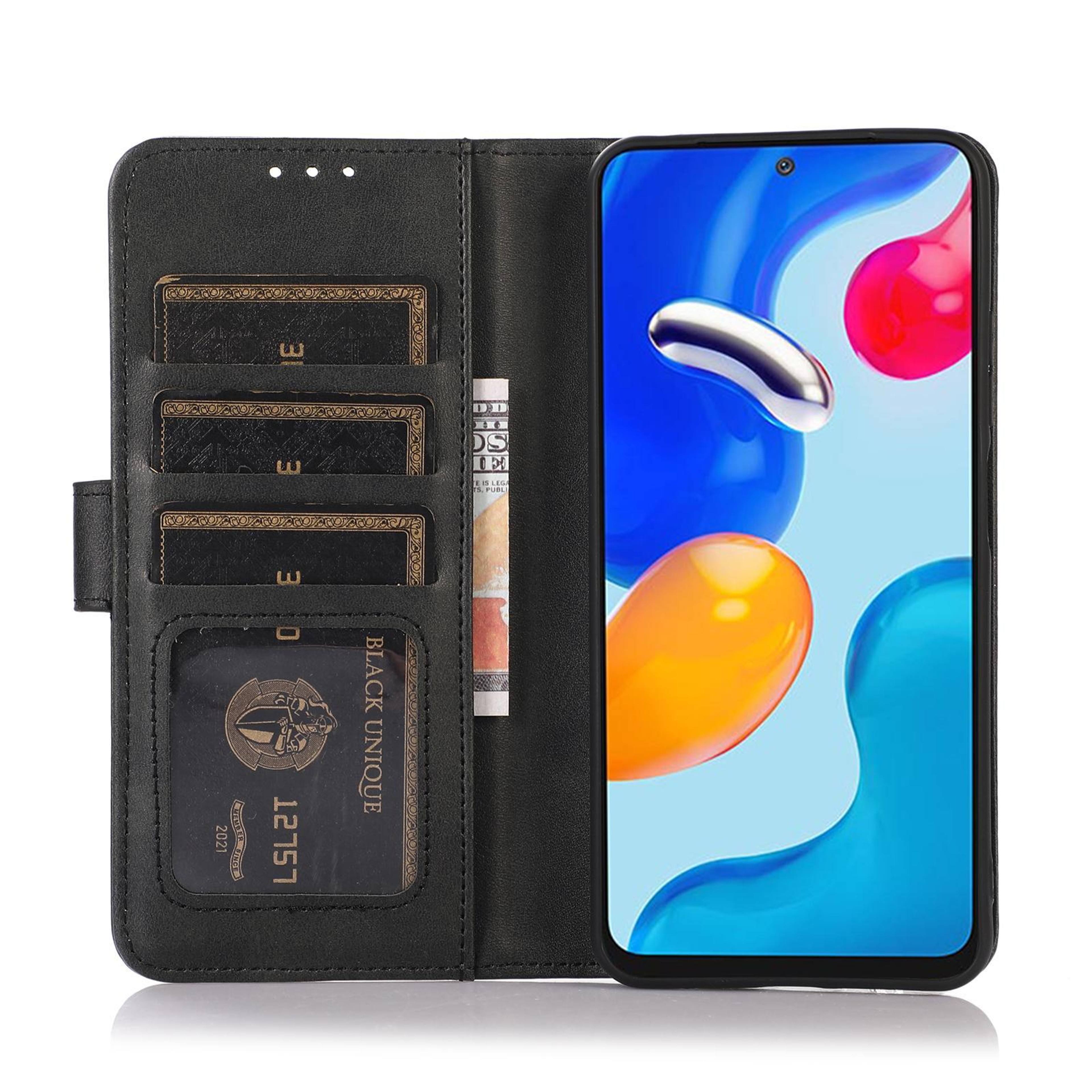 IPhone 18 Pro Max Wallet Case With CowTexture PU Leather Card Holder And Kickstand 4