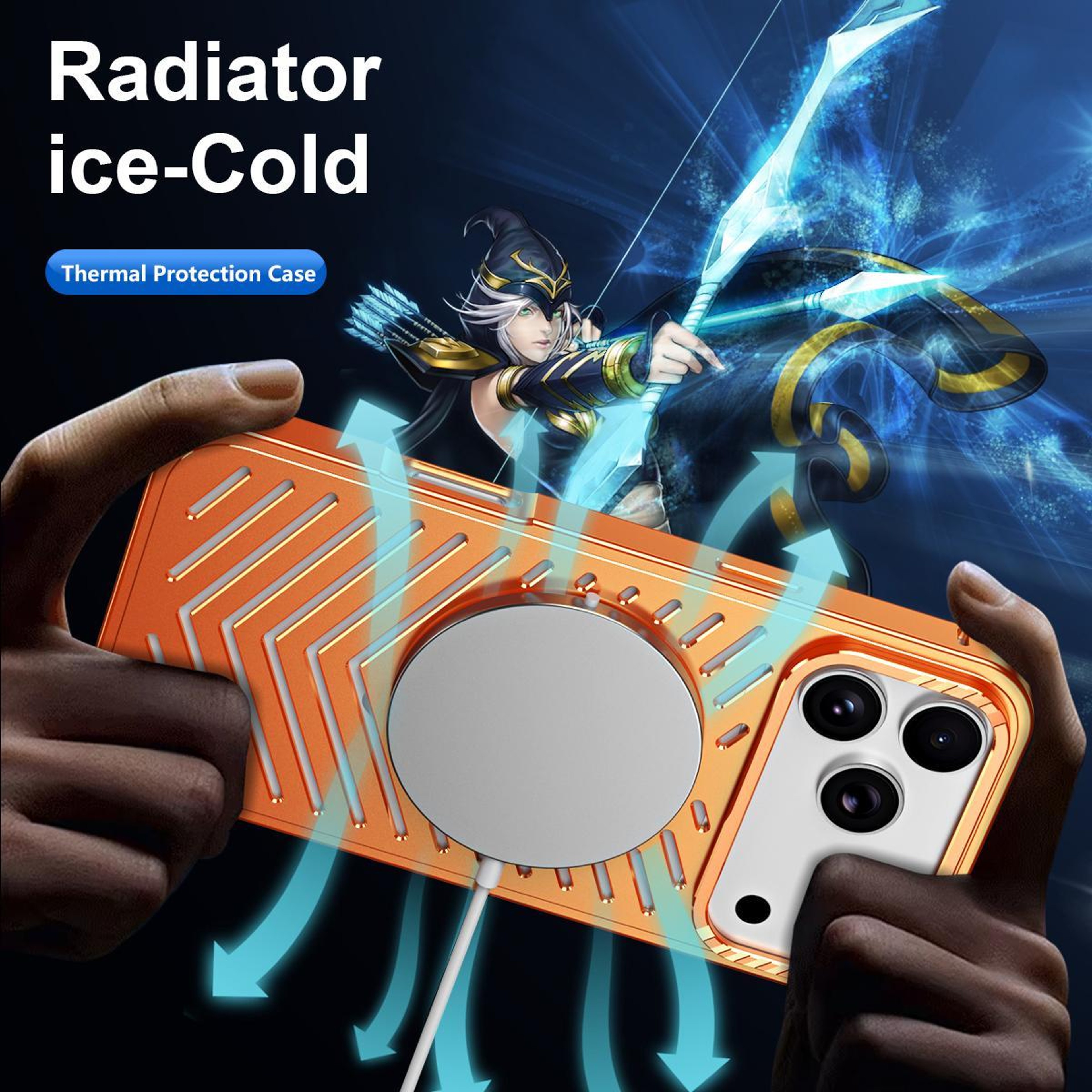 IPhone 18 Pro  Cooling Phone Case With MagSafe Magnetic Metal Protection 7