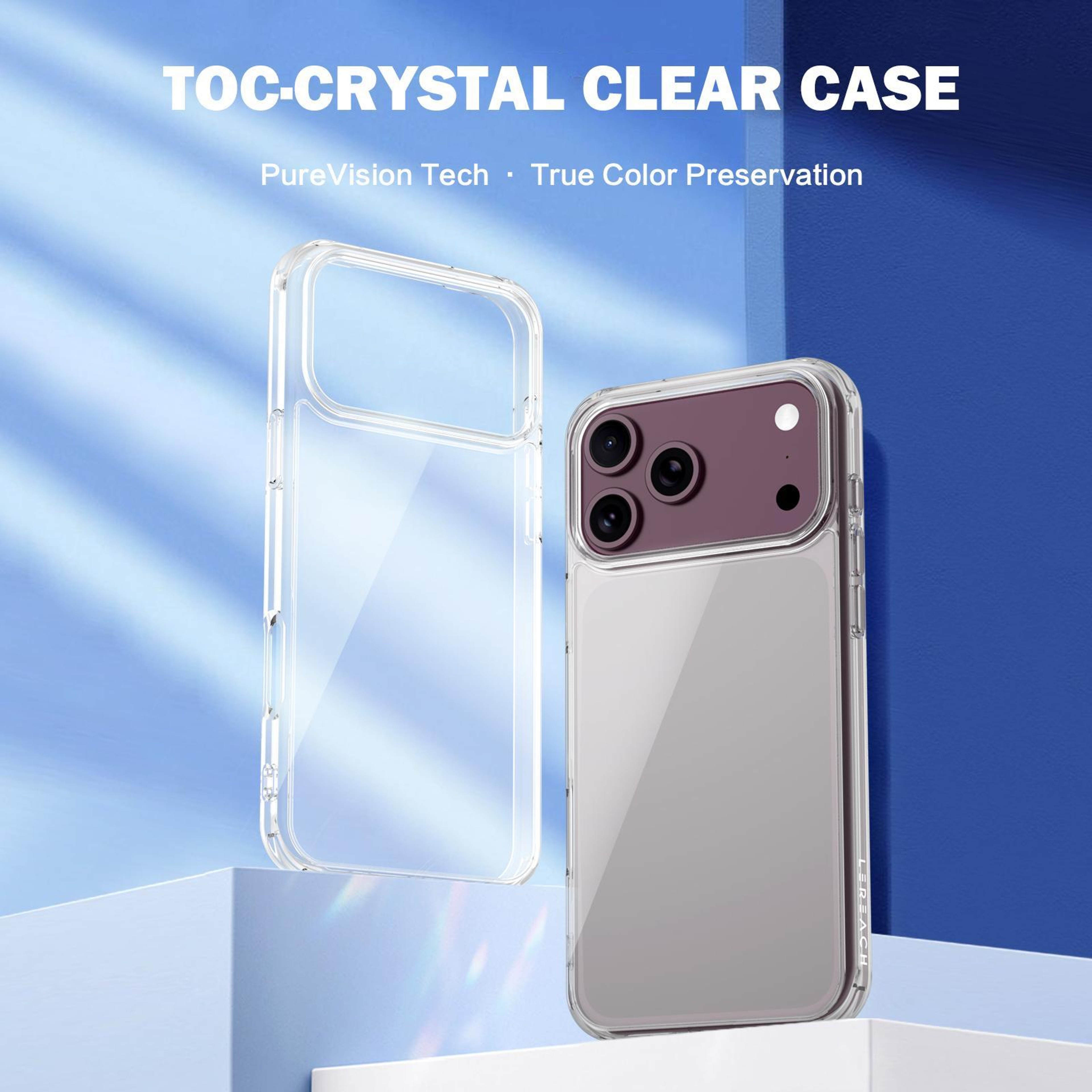 LeReach Clear iPhone 18 Pro Shockproof Hybrid Case – view 6