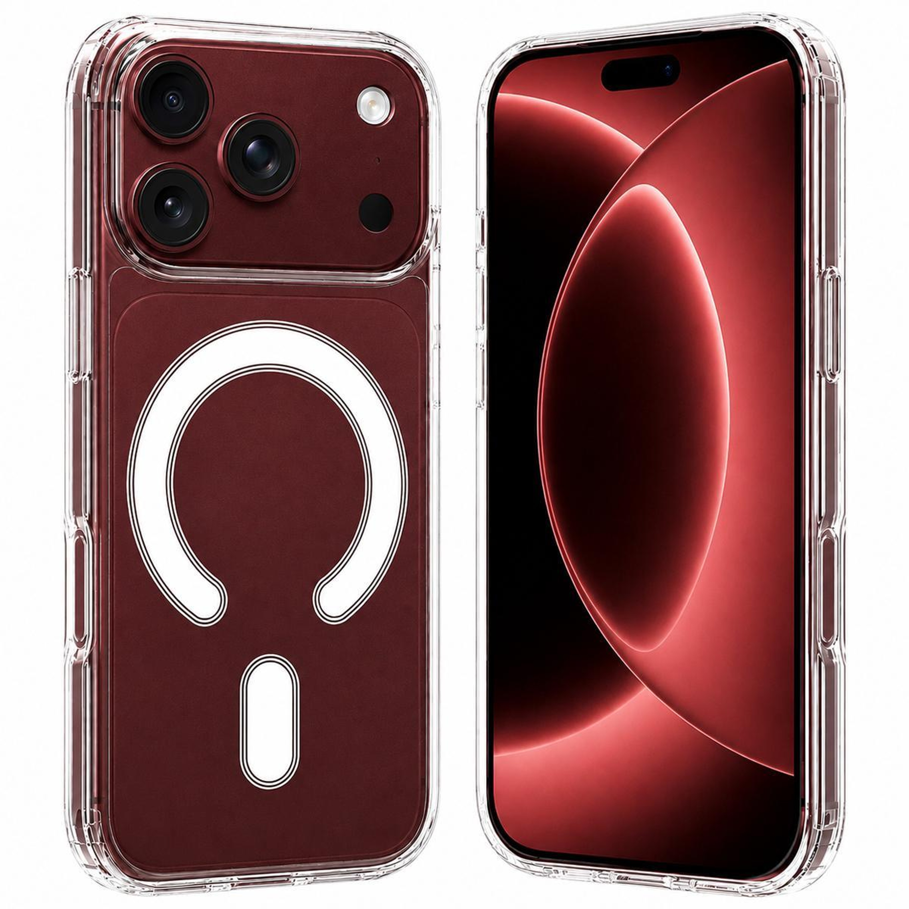 iPhone 18 Pro Max case, MagSafe clear case, clear TPU phone case, magnetic phone case – view 1