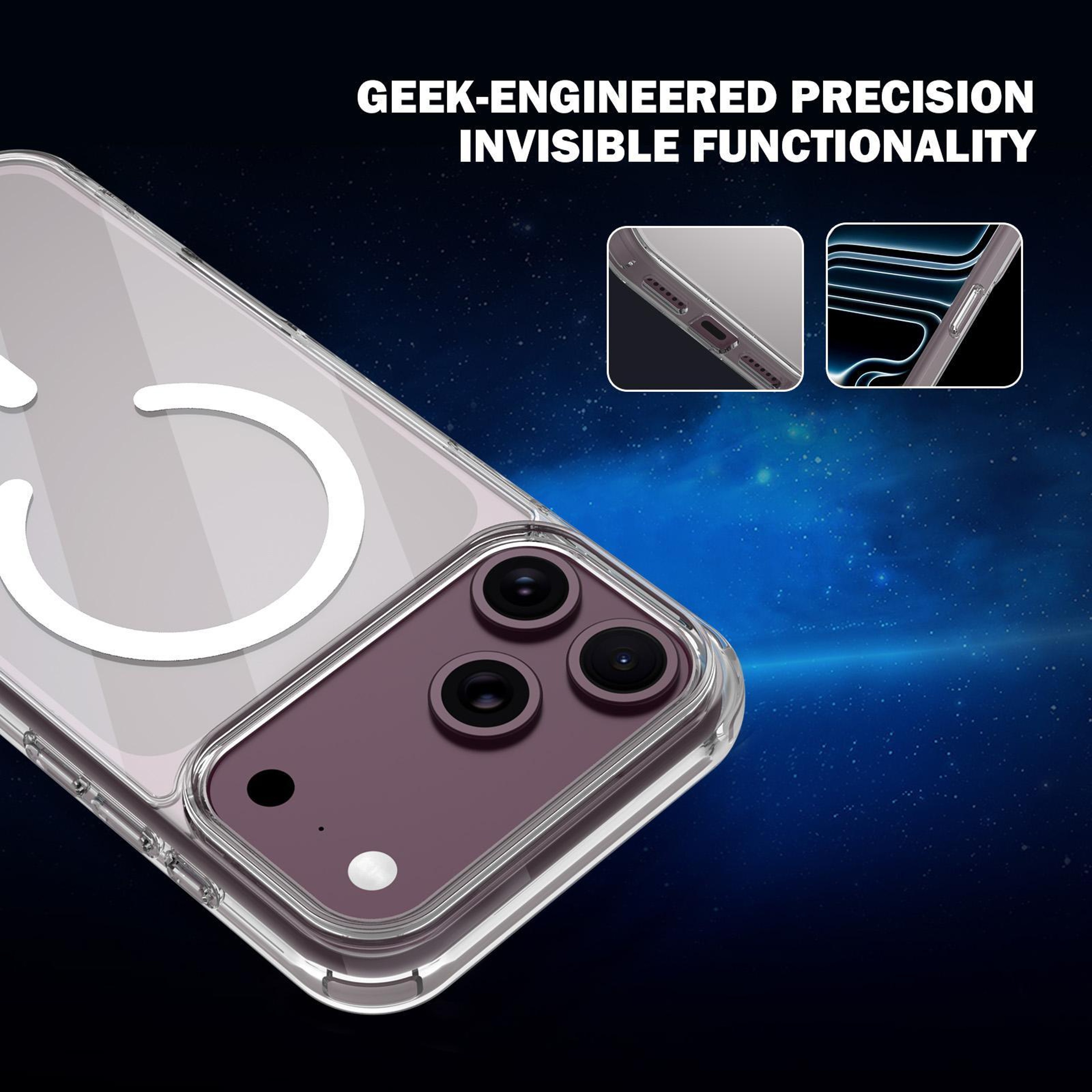 LeReach Clear Magnetic iPhone 18 Pro Case with Slim Shockproof Dual-Layer Protection – view 12