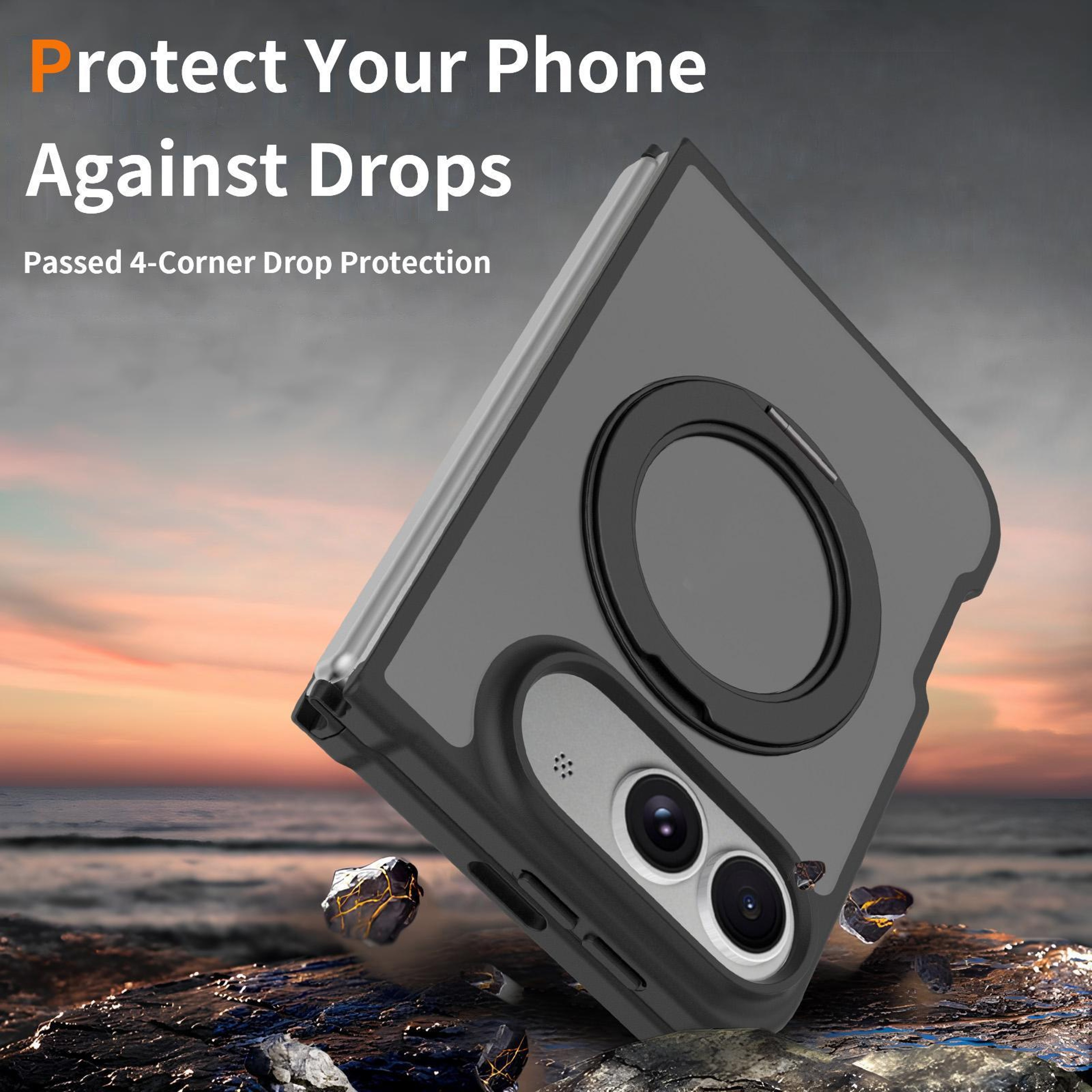 iPhone Fold Magnetic Case with 360 Rotating Stand and Matte Protective Finish – view 2