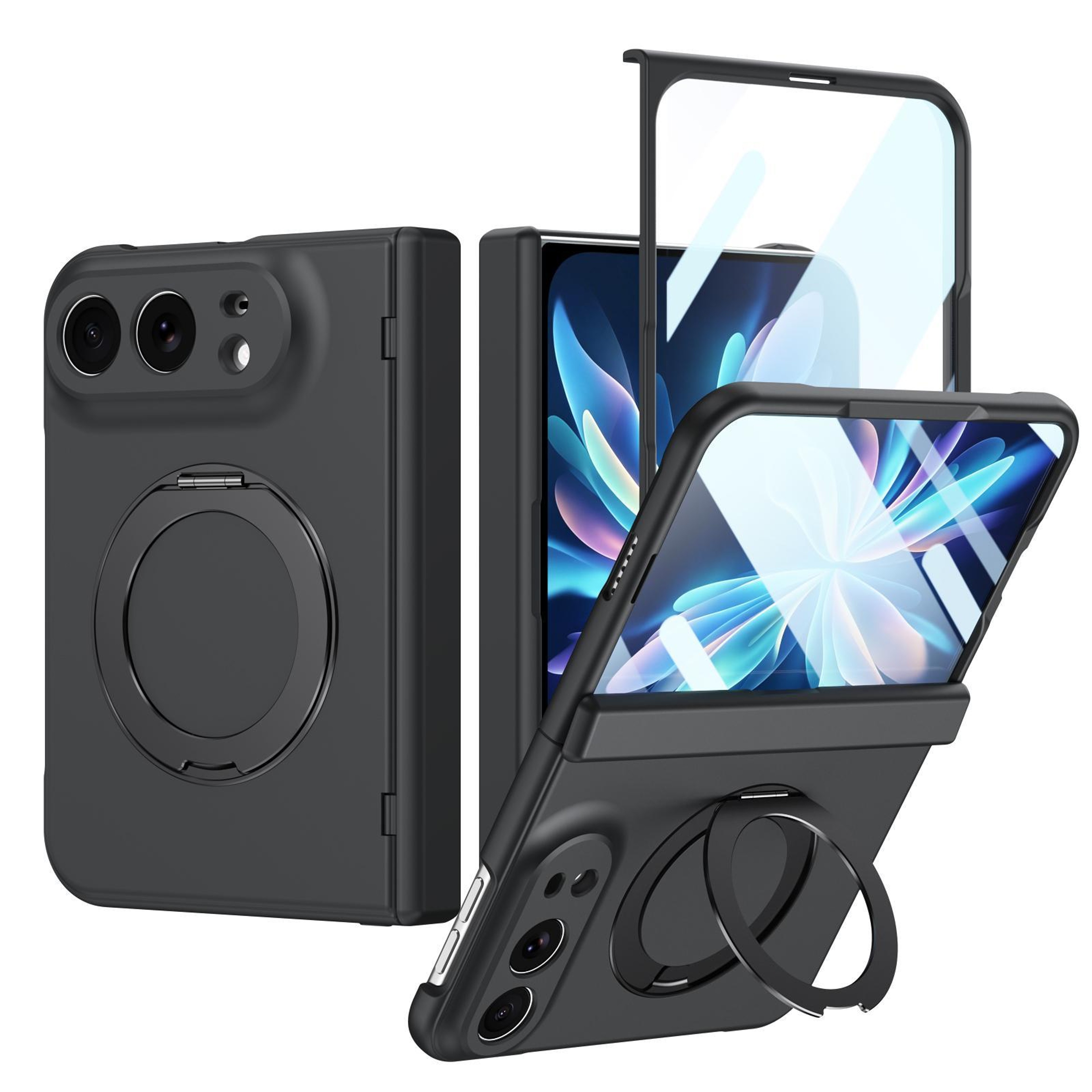 iPhone Fold Magnetic Ring Case with Hinge Protection and Built-In Screen Protector – view 9