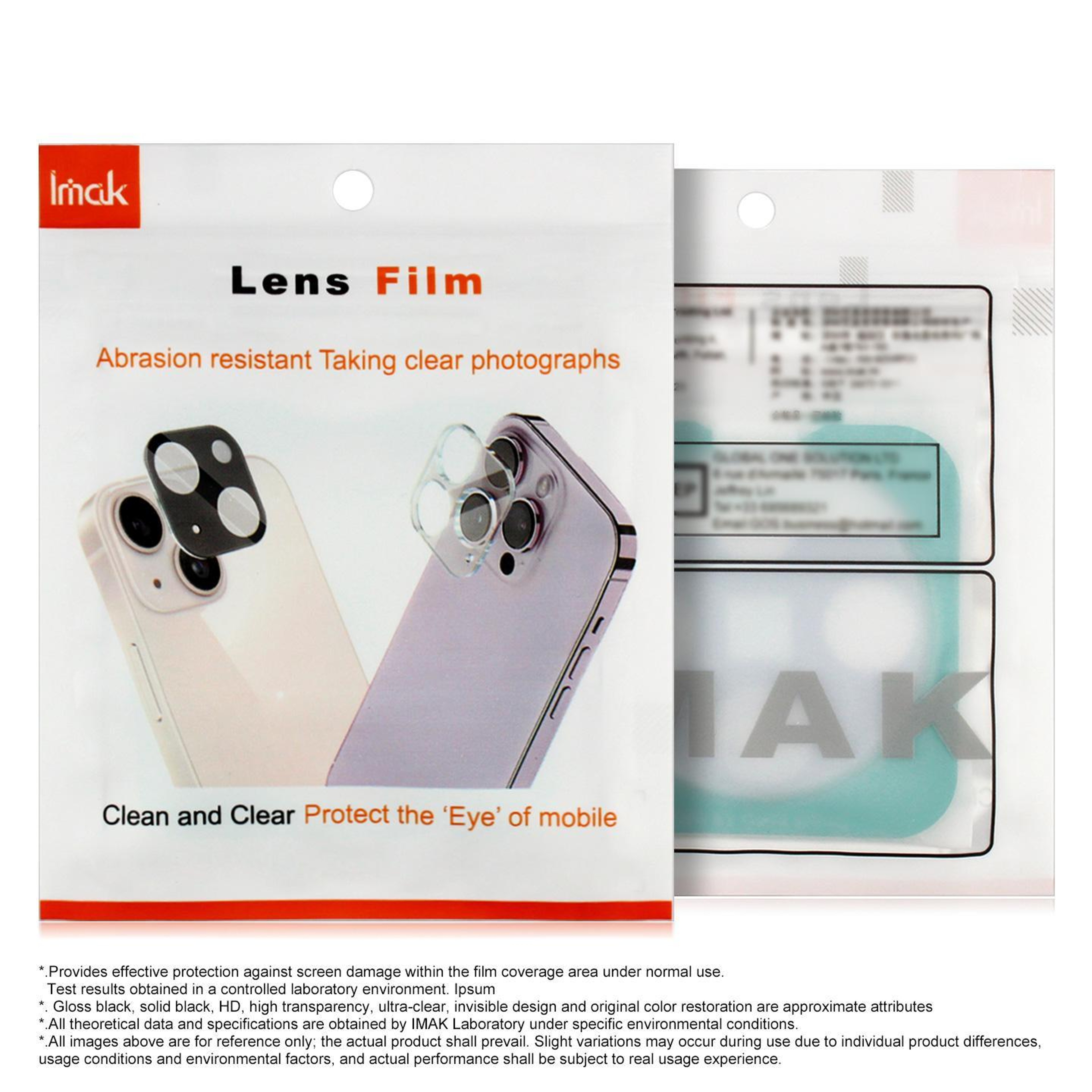 Imak iPhone 18 Pro Camera Lens Protector HD Glass Black Eye Design – view 7