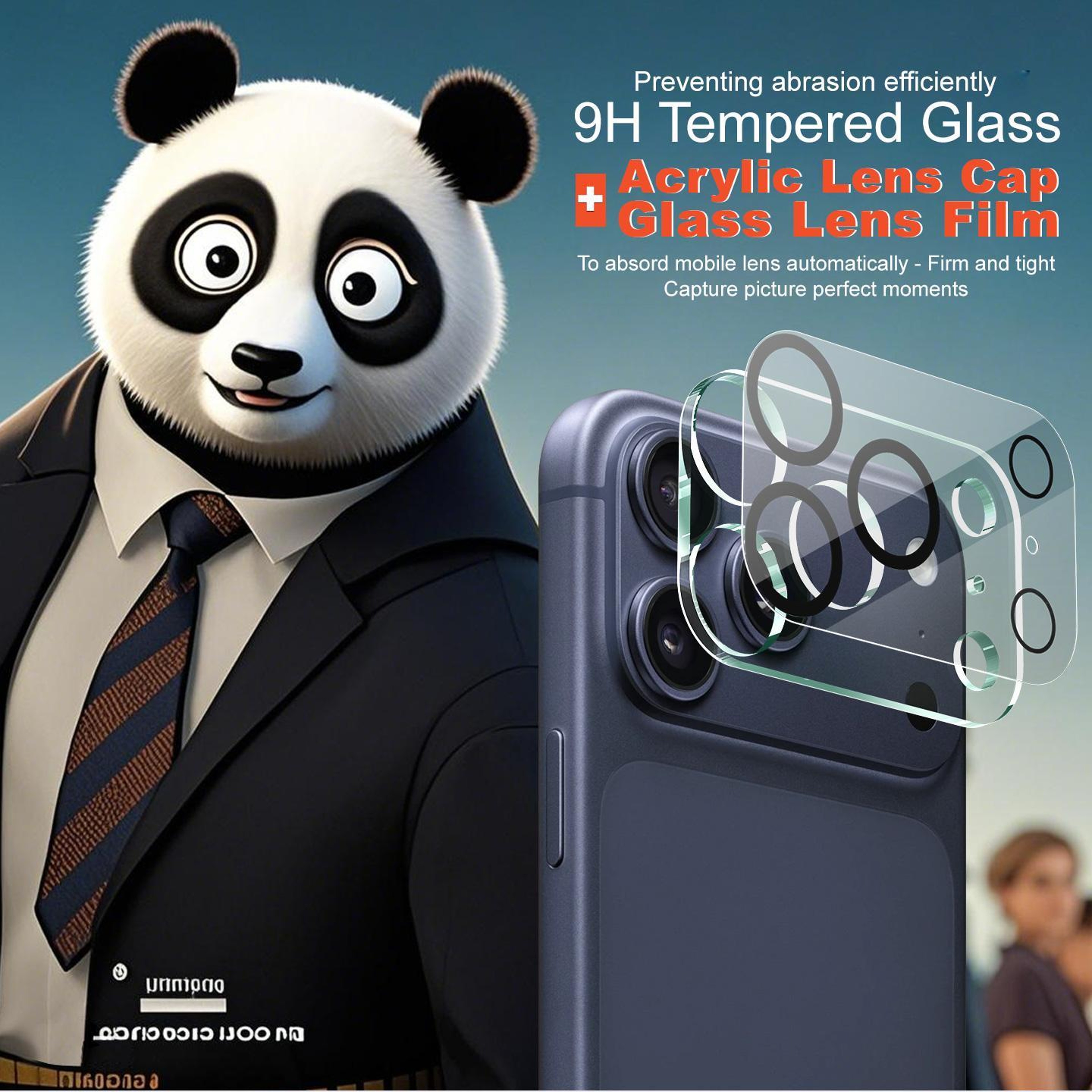 imak iPhone 18 Pro Max Camera Lens Protector with HD Glass and Black Eye Design – view 3