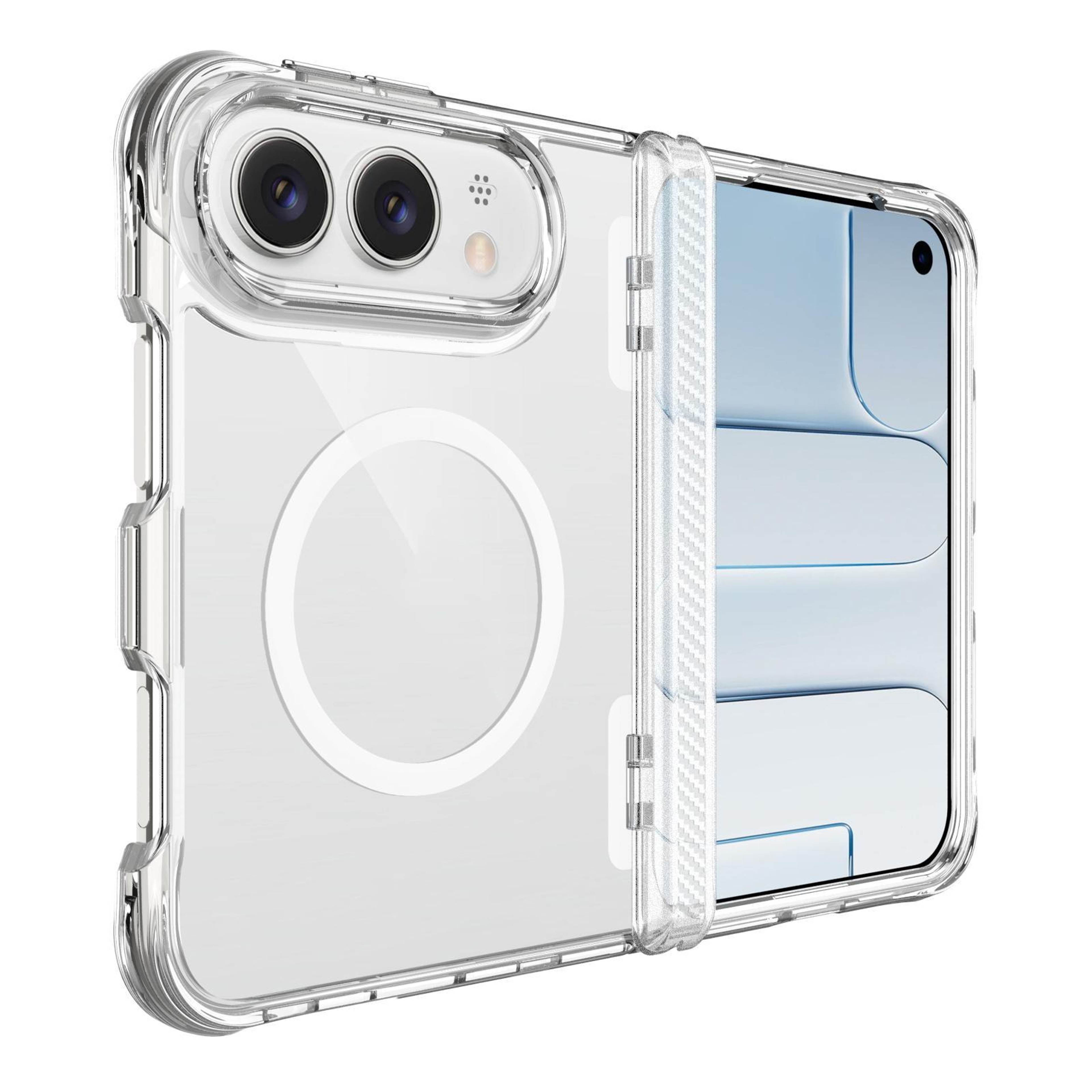 iPhone Duo Clear Magnetic Shockproof TPU PC Hybrid Case – view 1