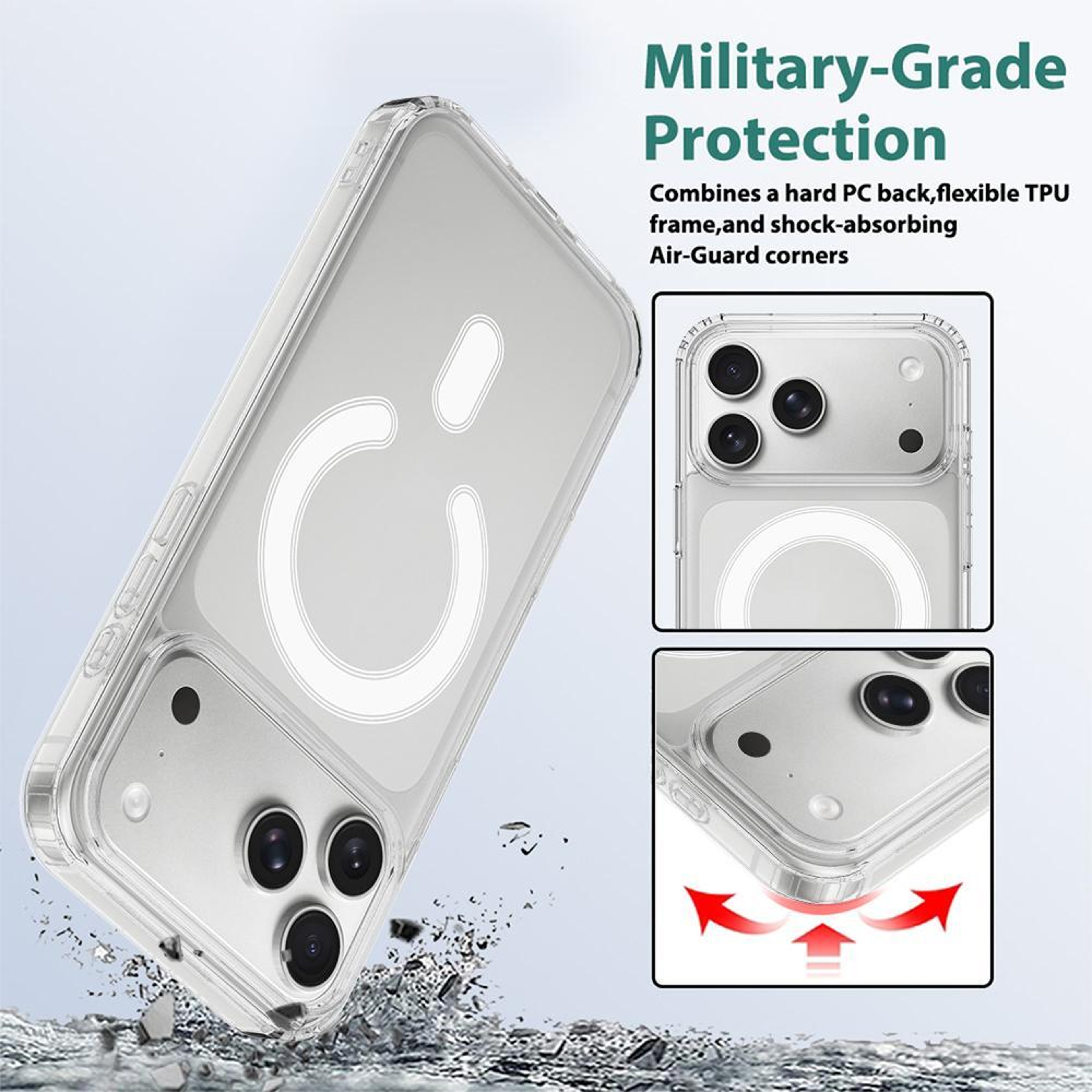 iPhone 18 Pro Max MagSafe Clear Case with Integrated Camera Control Button – view 4