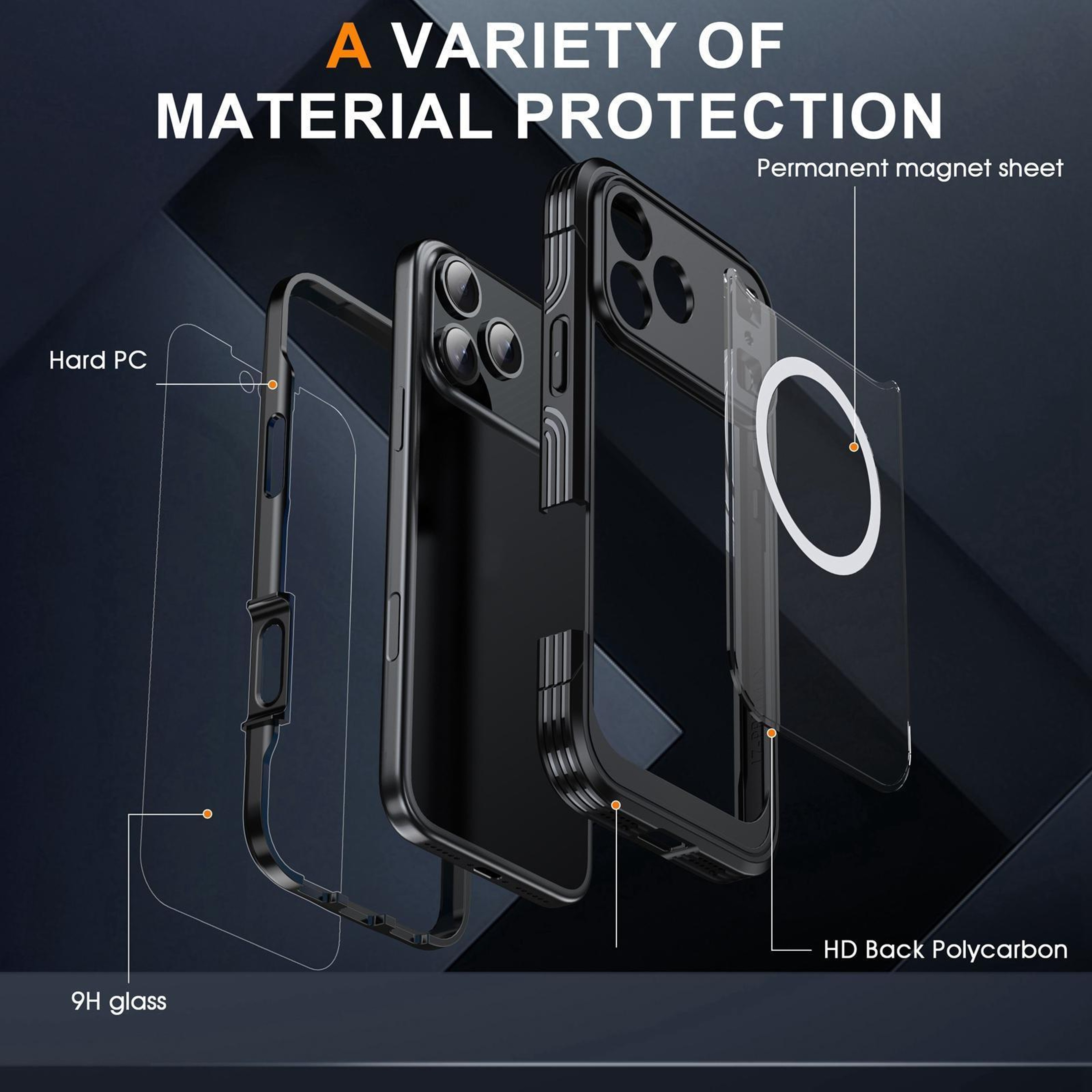 IPhone 18 Pro Rugged MagSafe Case With Screen Protector And SplashResistant FullBody Protection 7