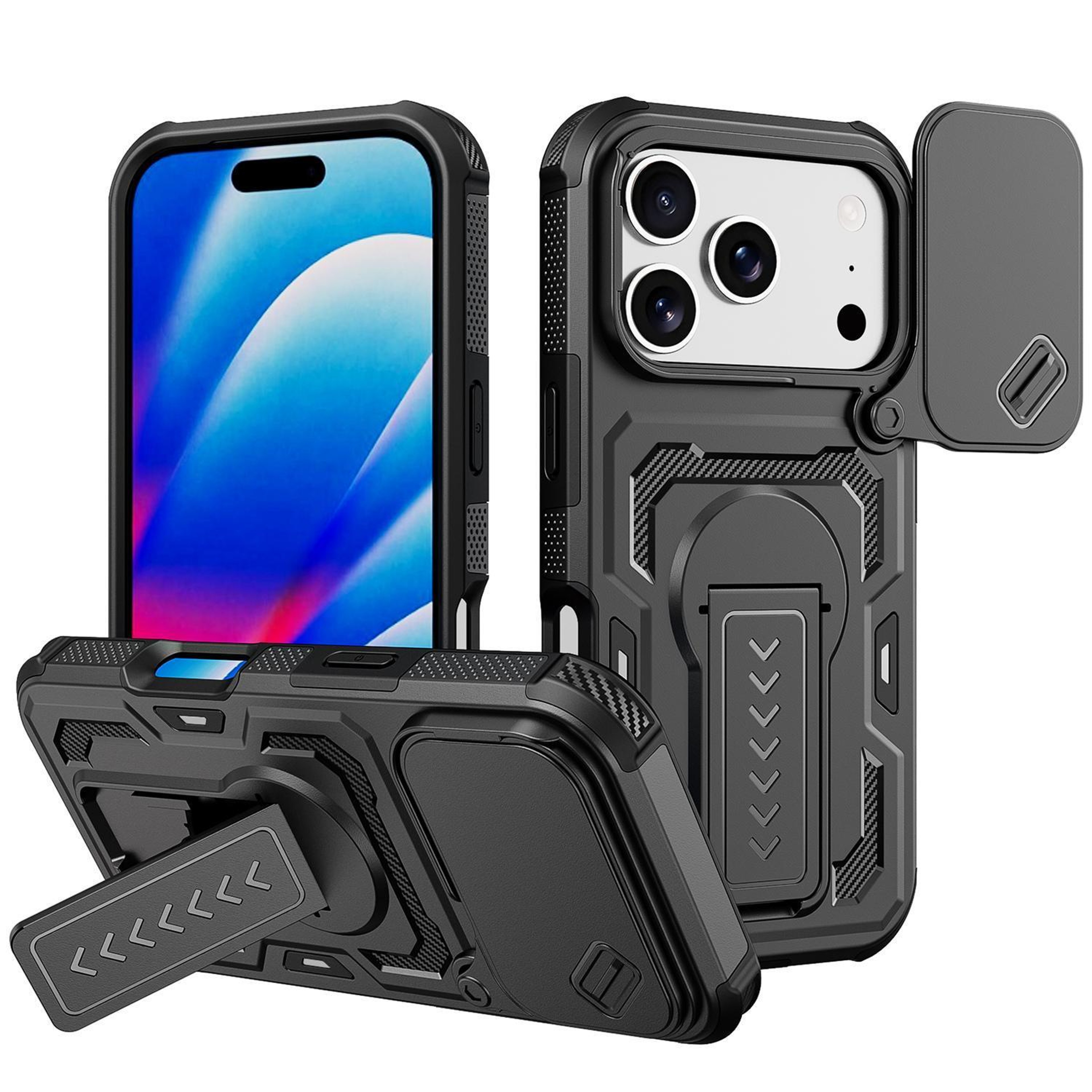 IPhone 18 Pro Max Case With Sliding Camera Cover And Hidden Kickstand 0