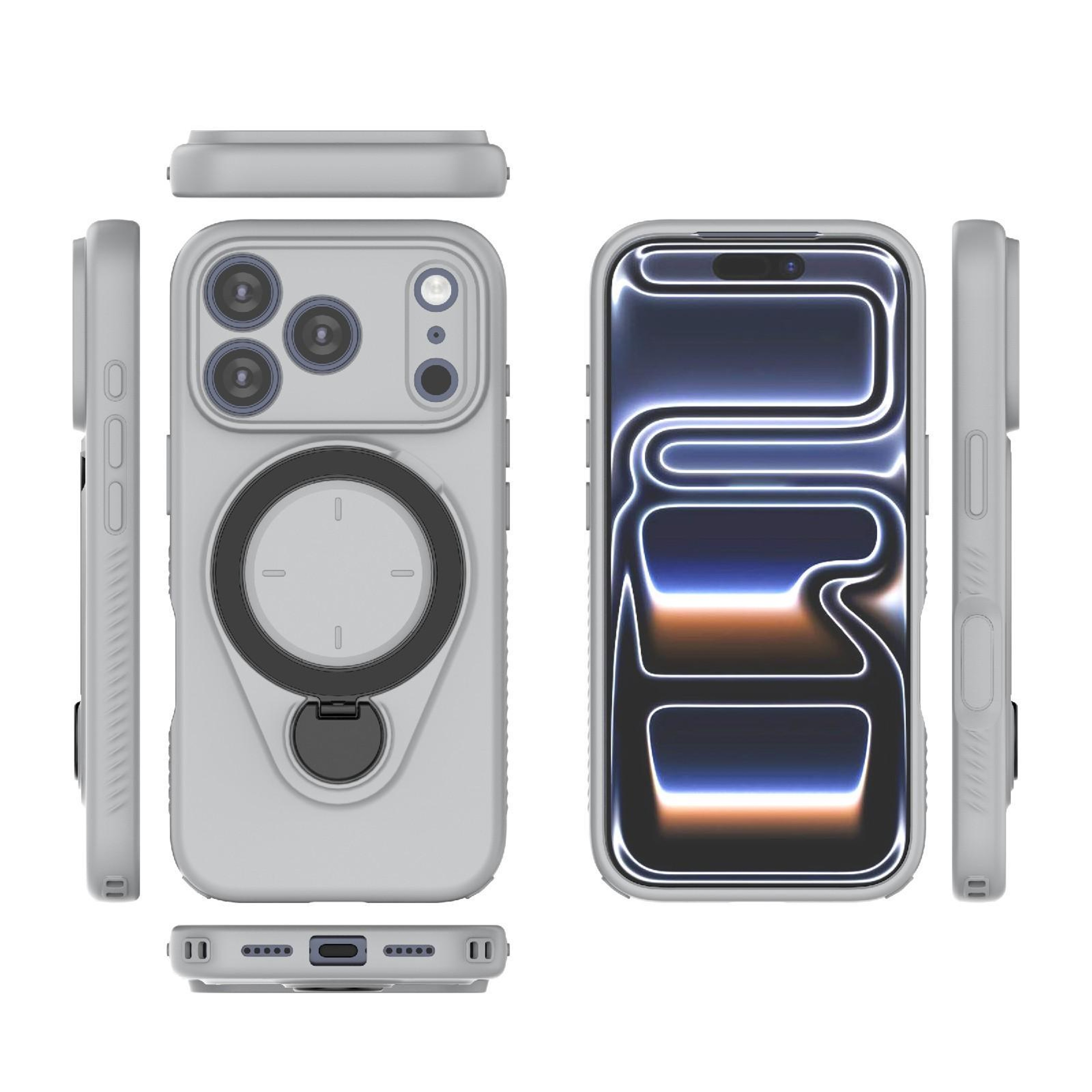 IPhone 18 Pro  MagSafe Ring Stand TPU Protective Case 1