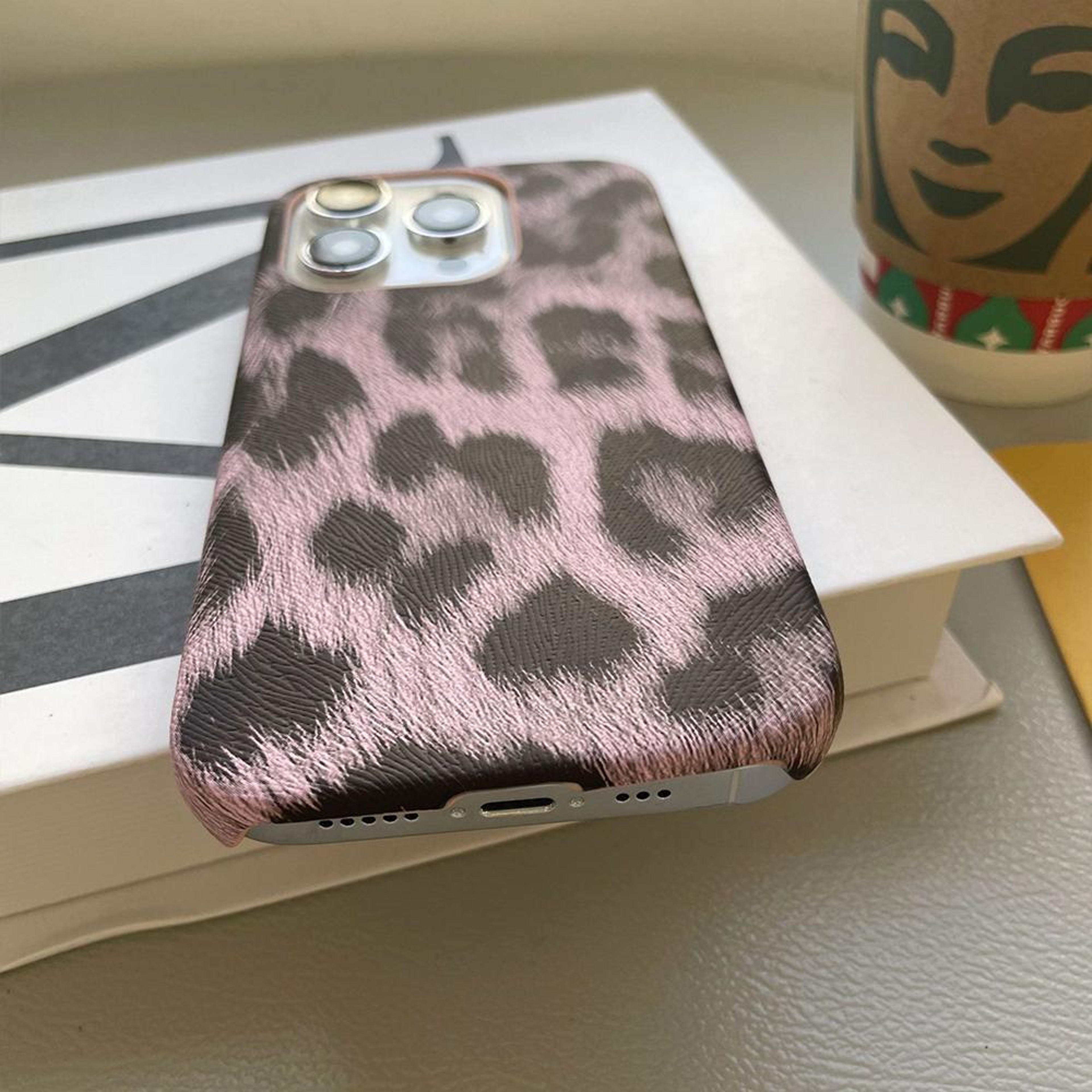 Leopard Print IPhone 18 Pro Case With LeatherTextured PU Protection 6