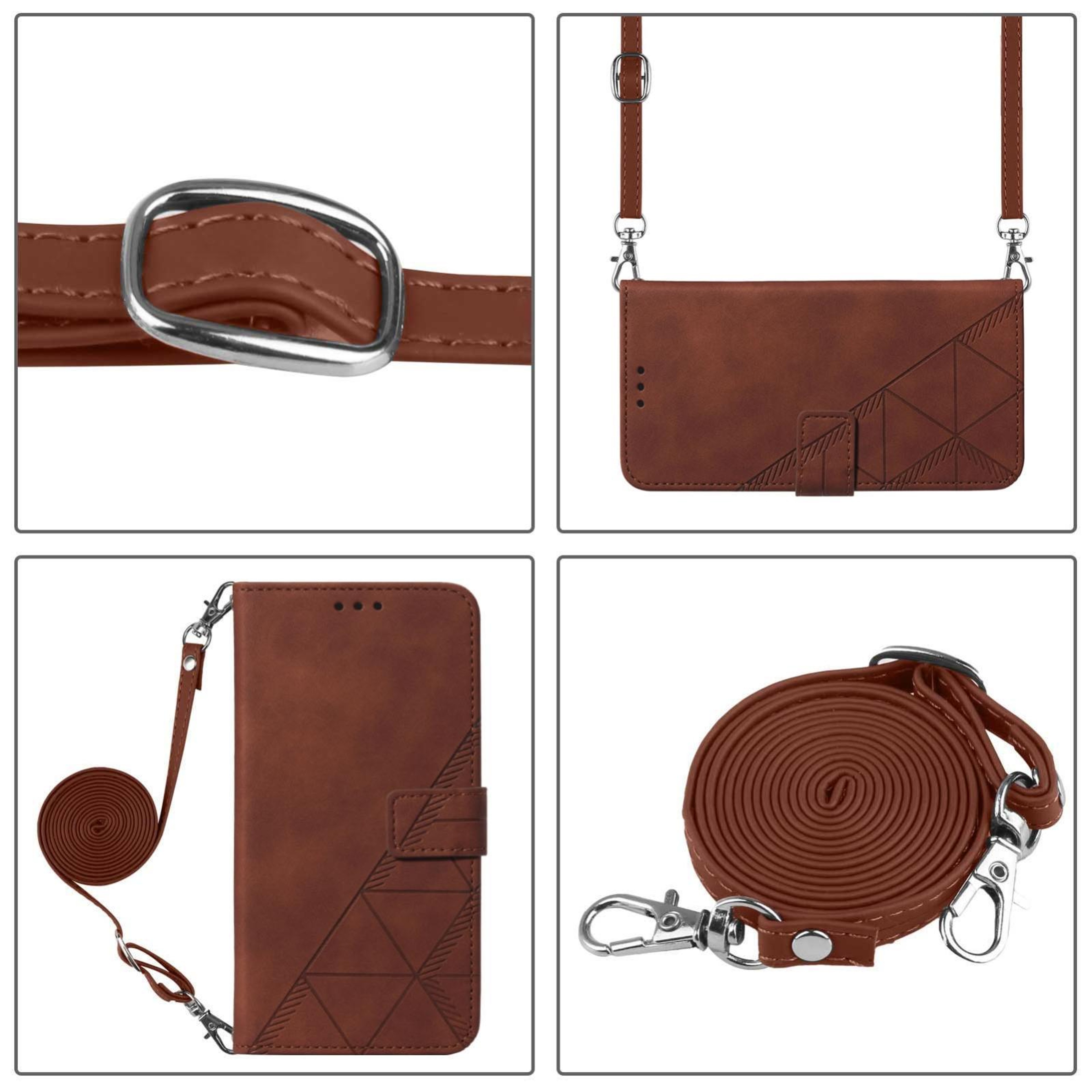 IPhone 18 Pro Max Wallet Case With Crossbody Strap Card Holder And Stand 3