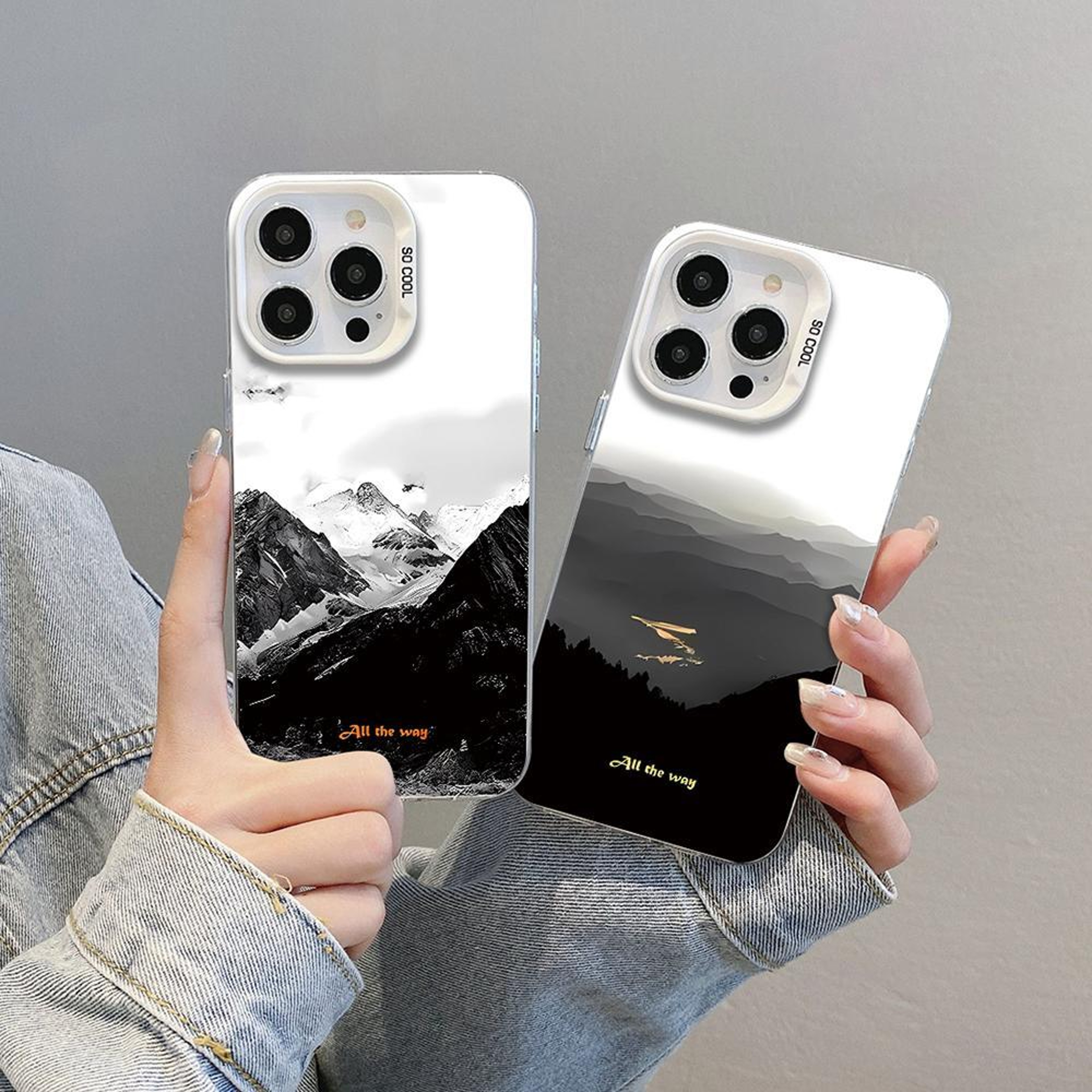 Silver Snow Mountain iPhone 18 Pro Case with PC TPU Hybrid Protection – view 5