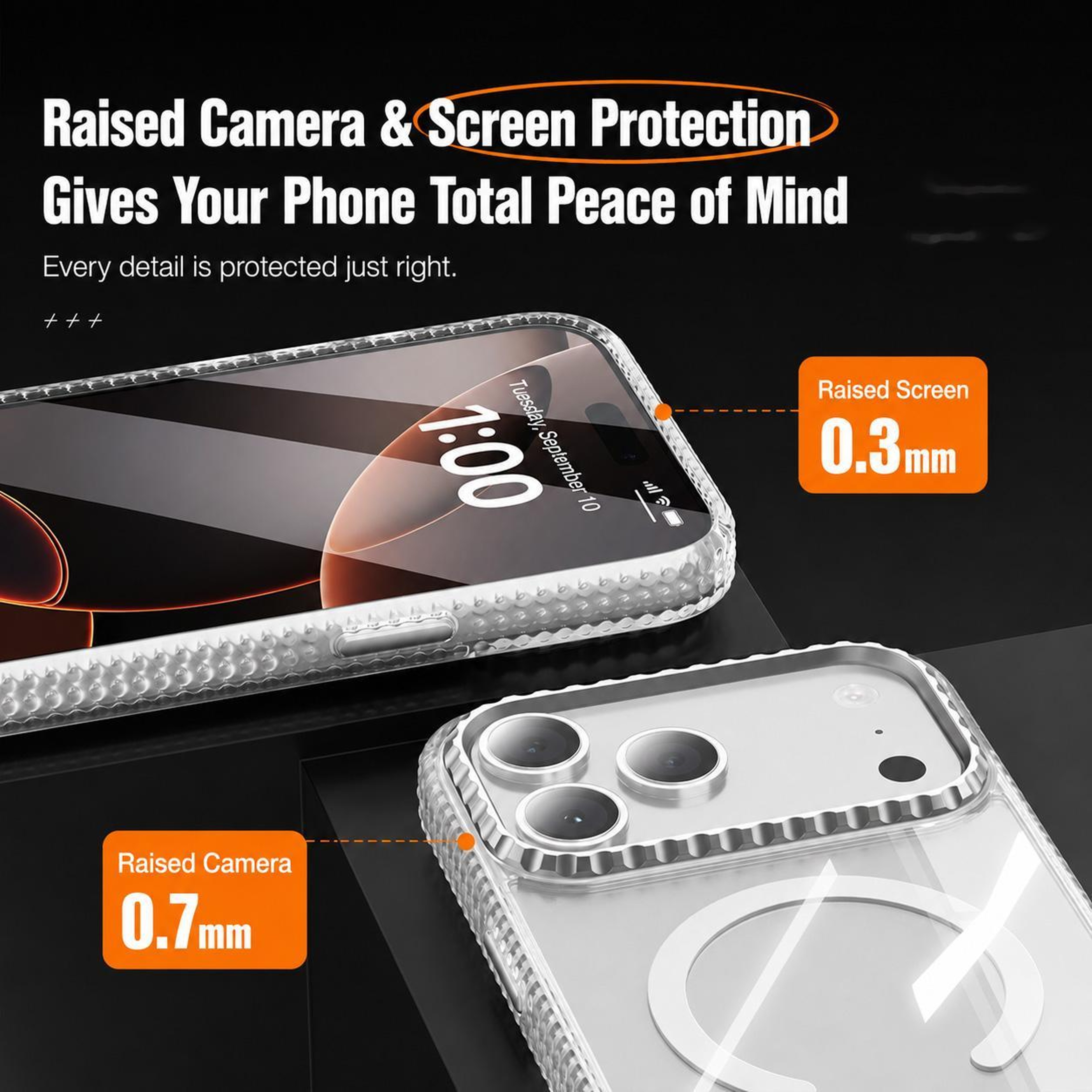 Kylin Clear Magnetic IPhone 18 Pro Case With Durable PC TPU Protection 10