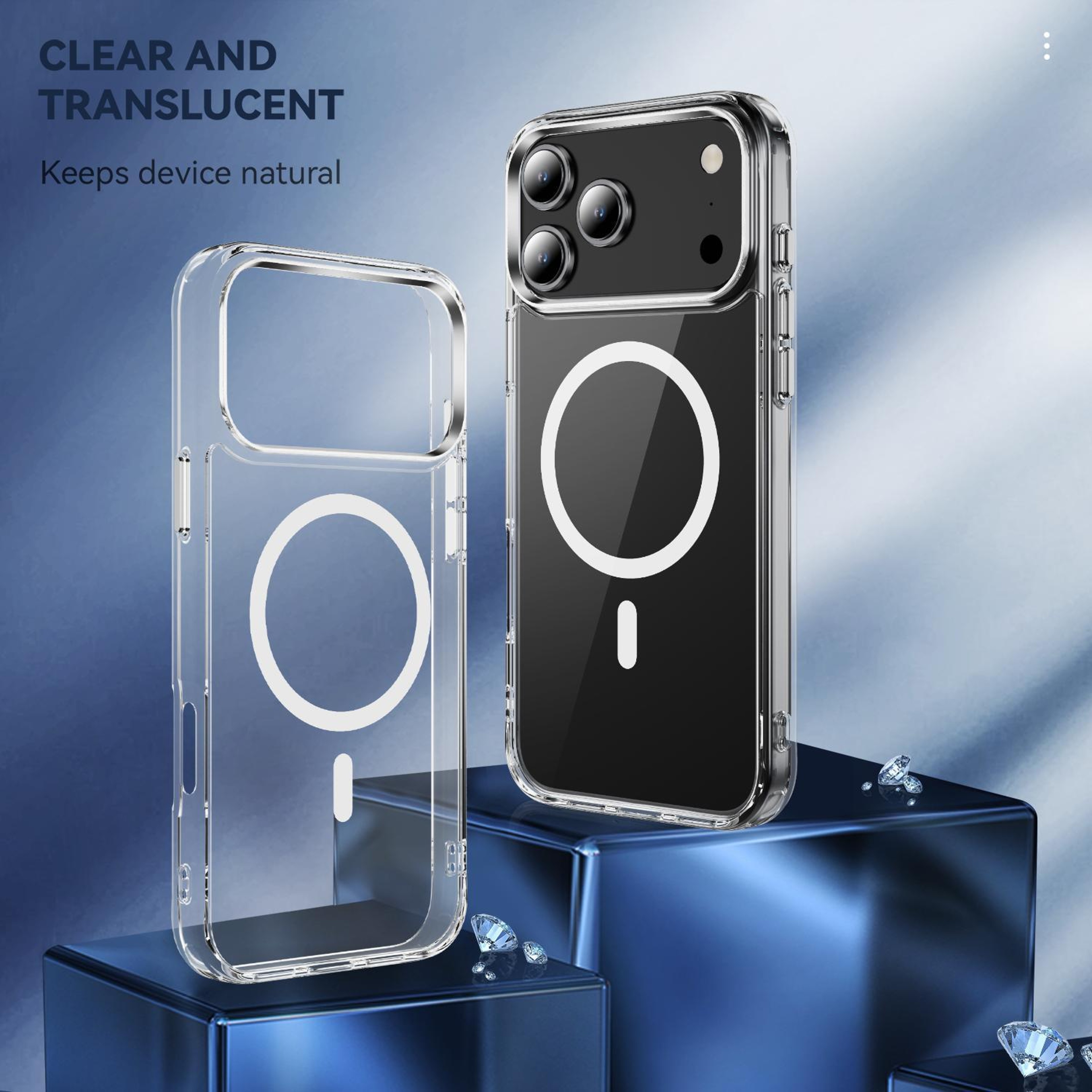 iPhone 18 Pro Max MagSafe Clear Case with Hybrid PC TPU Protection – view 2