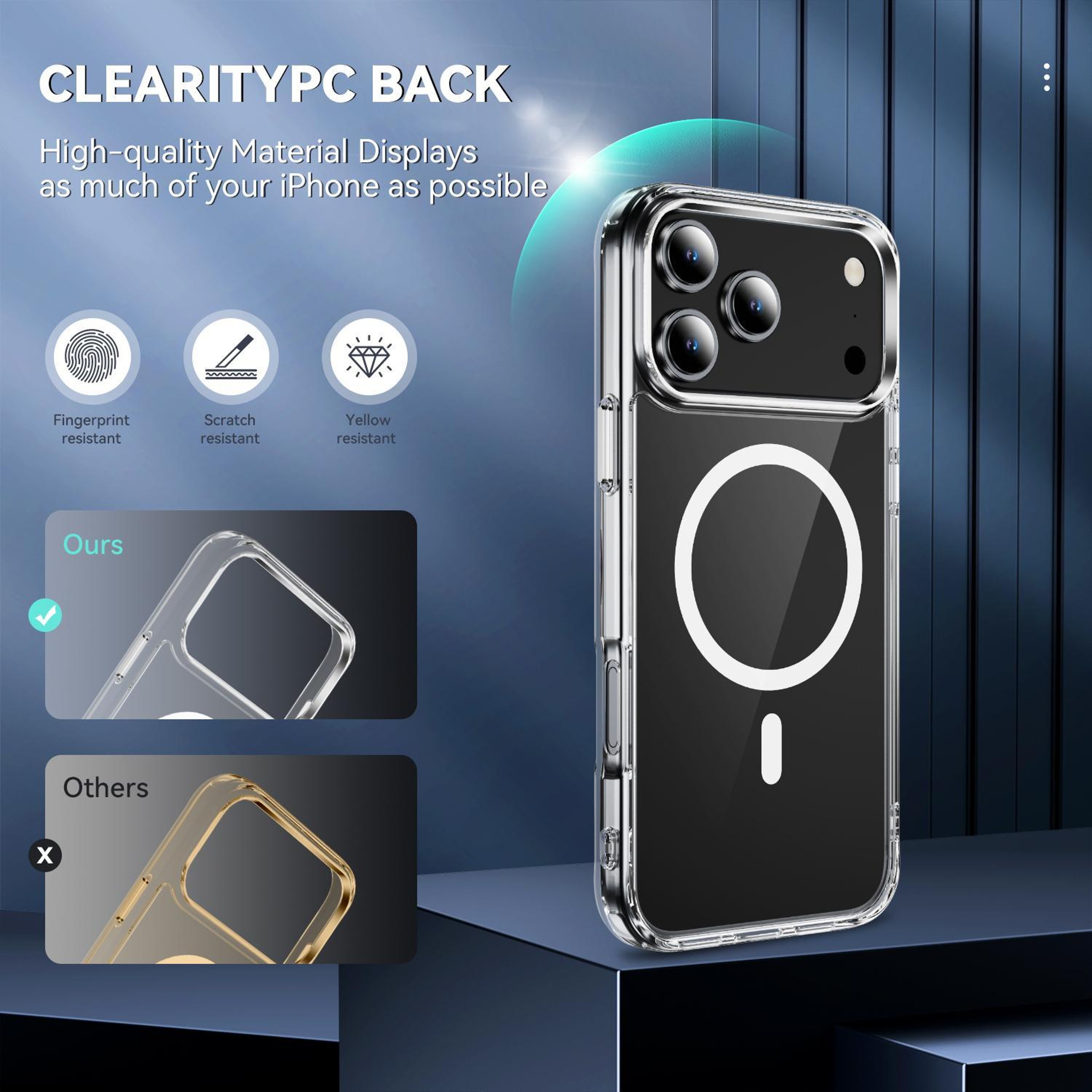 iPhone 18 Pro Max MagSafe Clear Case with Hybrid PC TPU Protection – view 5