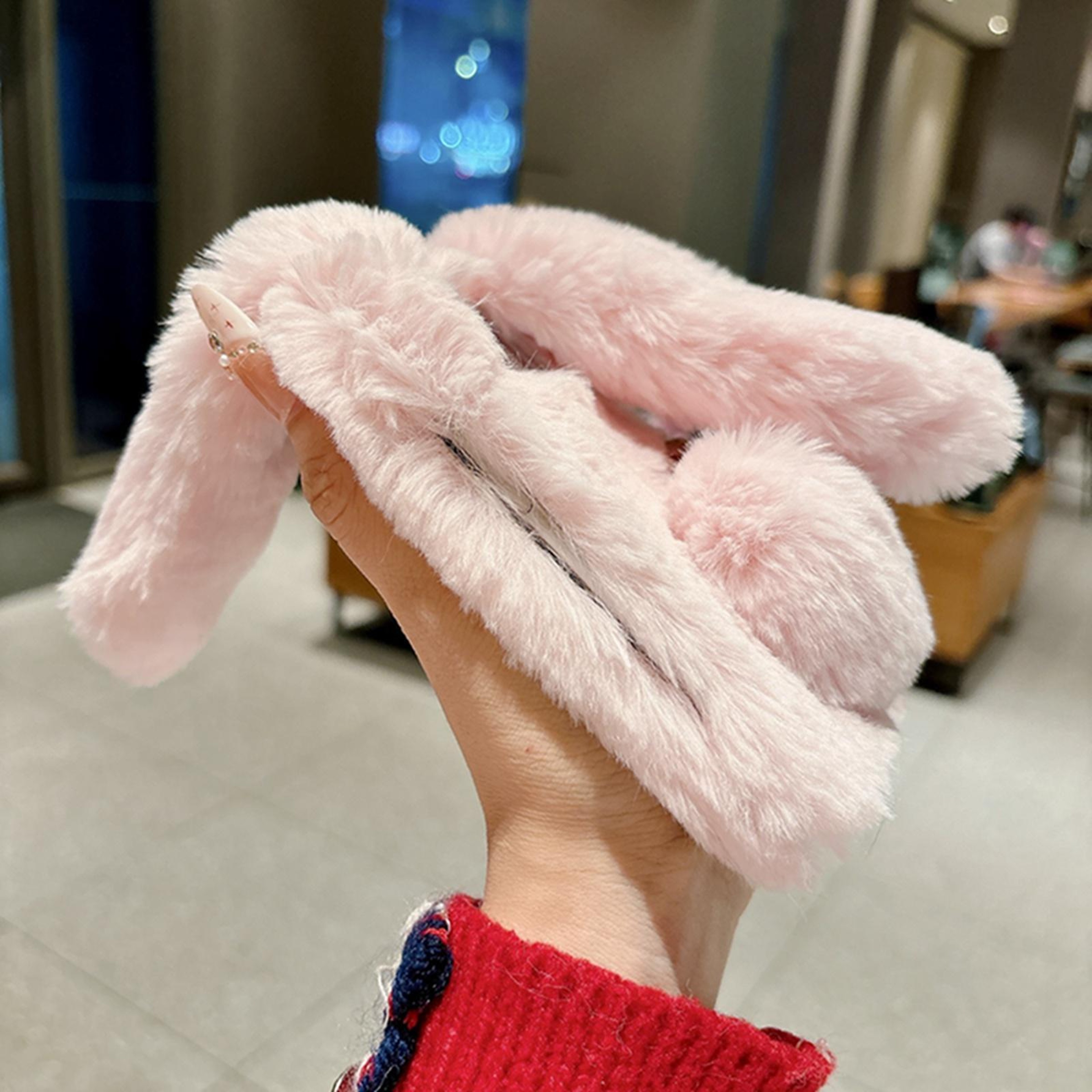 Plush Rabbit iPhone Fold Case with Soft TPU Protection and Foldable Design – view 5