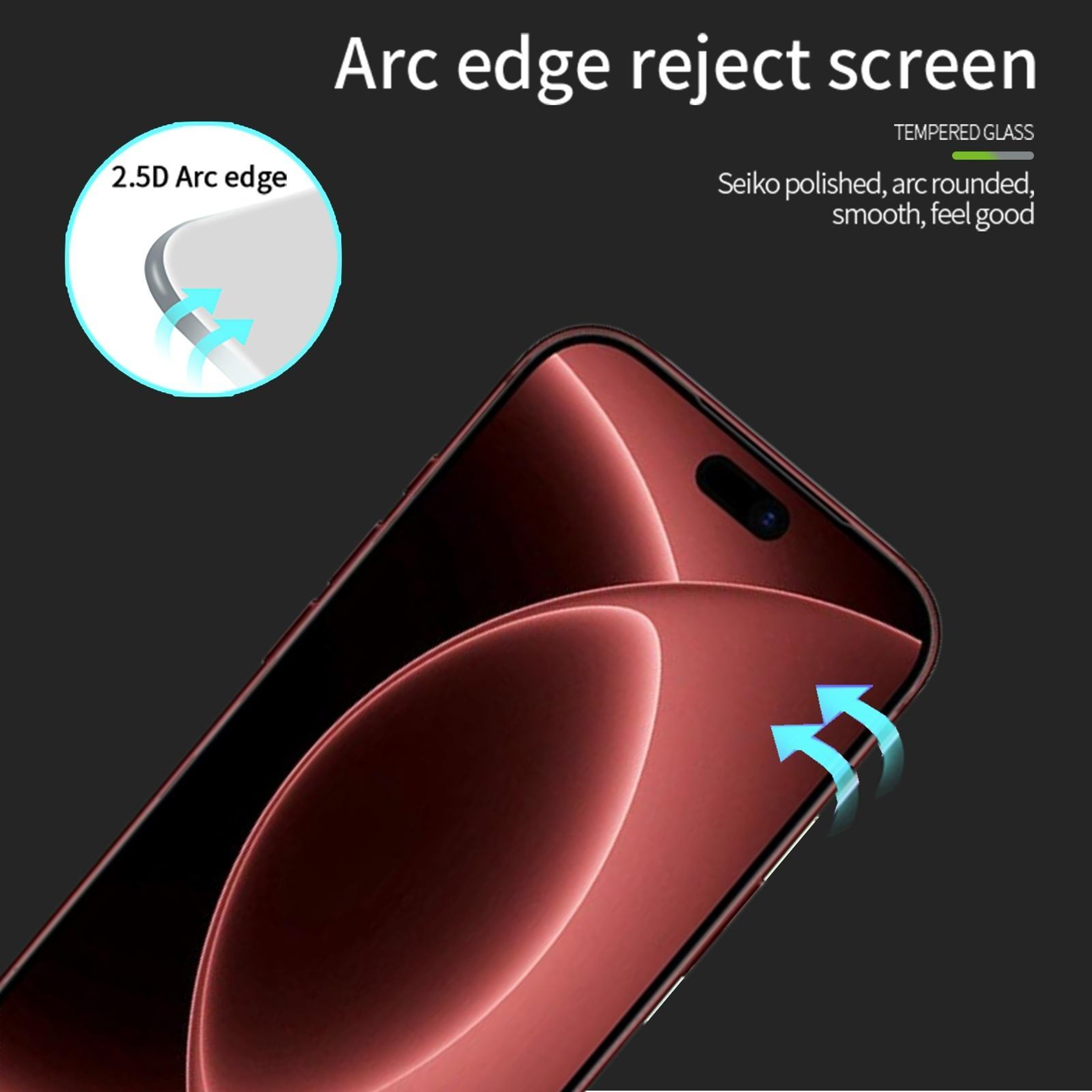 MOFI iPhone 18 Pro Max Screen Protector 9H Full Screen 2.5D Tempered Glass Black – view 5