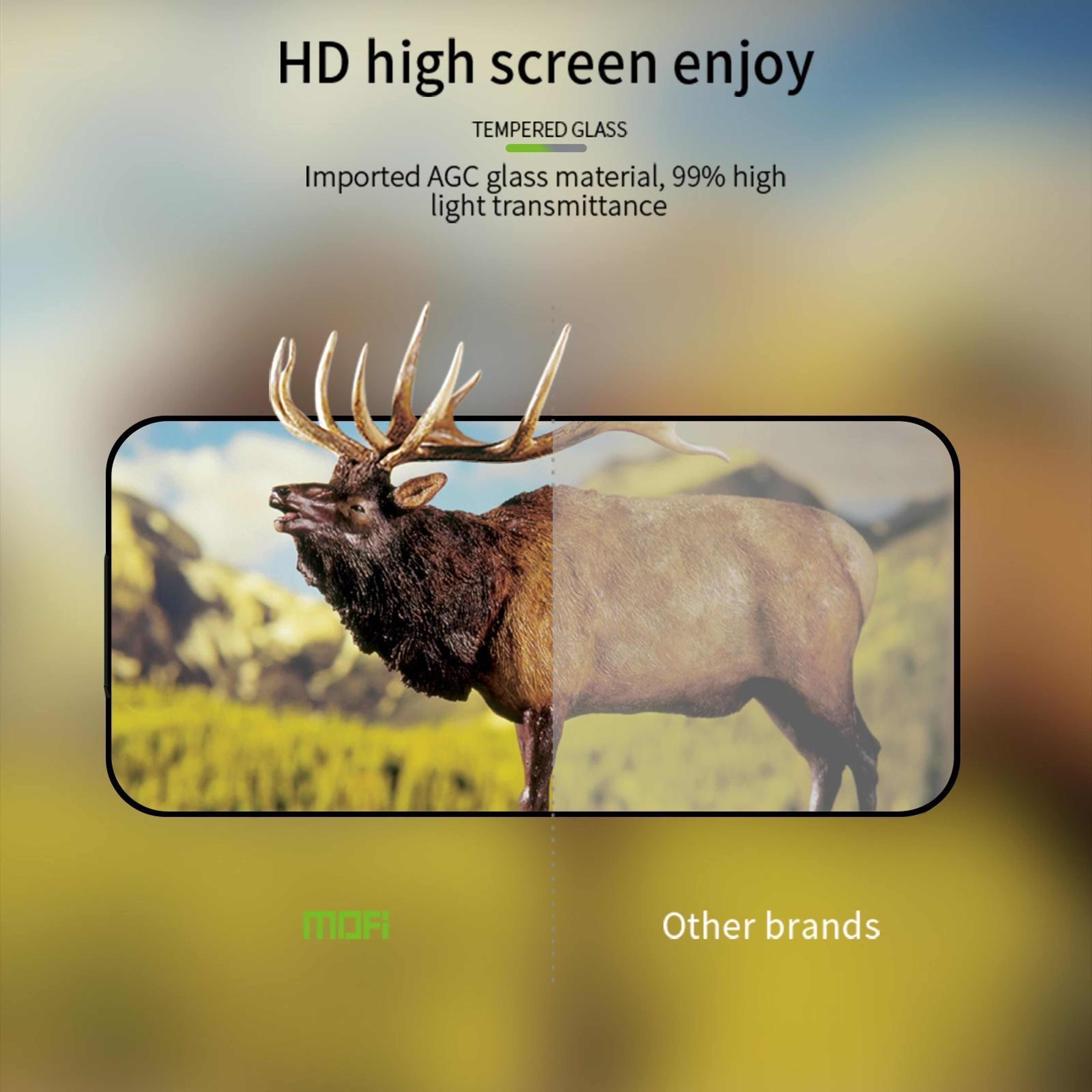 MOFI iPhone 18 Pro Max Screen Protector 9H Full Screen 2.5D Tempered Glass Black – view 6