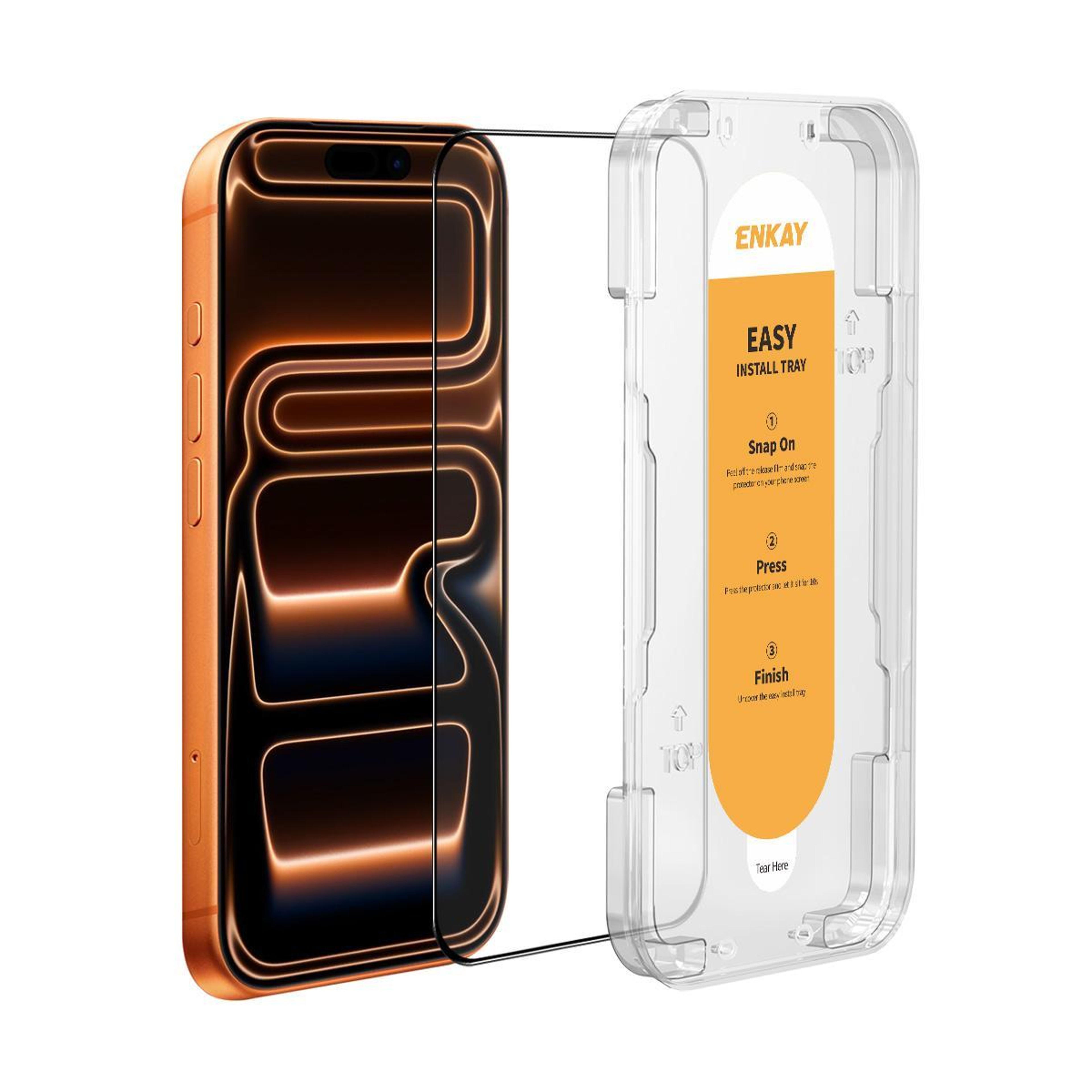 iPhone 18 Pro Max Screen Protector 9H Tempered Glass with Easy Install Tray and Full Coverage – view 1