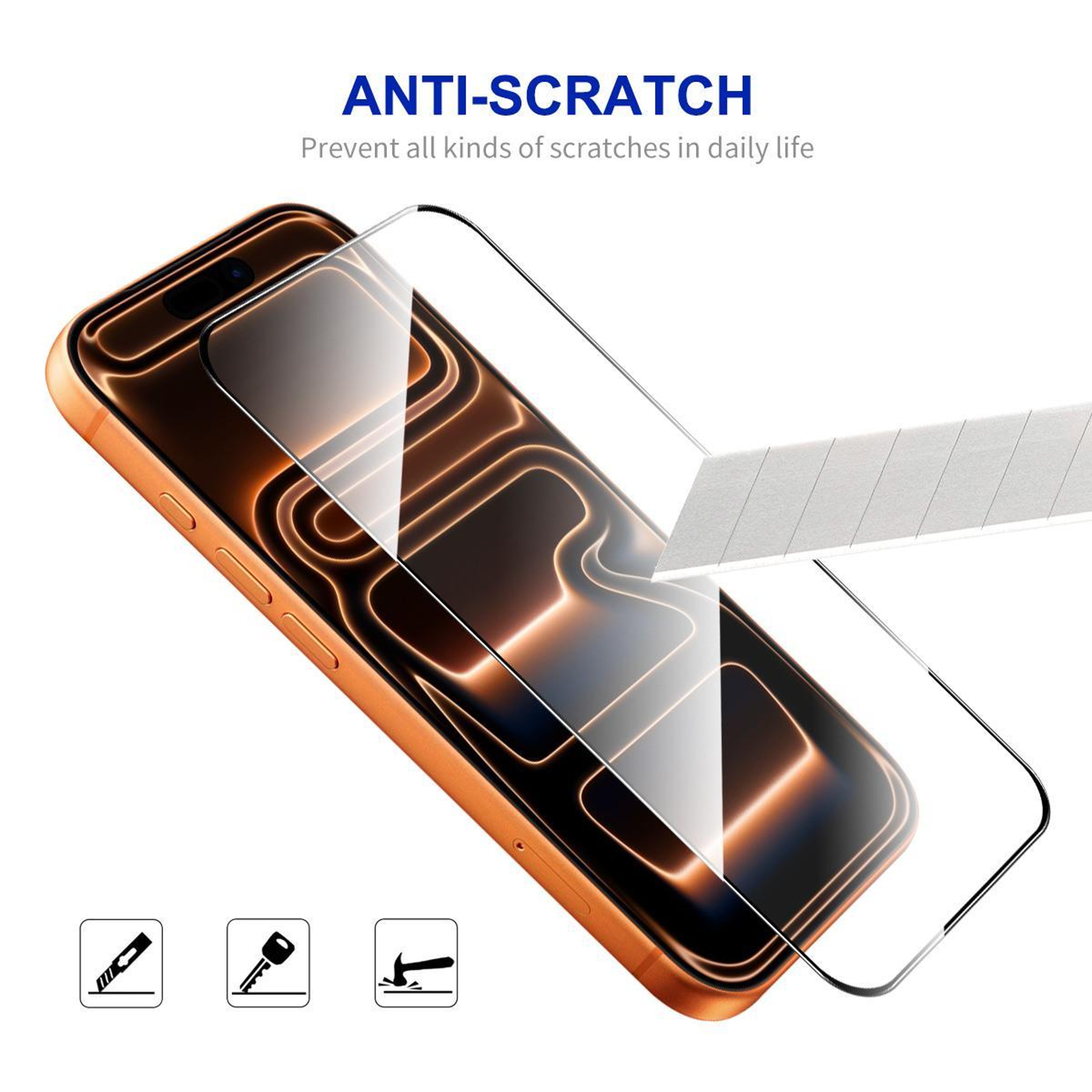 iPhone 18 Pro Max Screen Protector 9H Tempered Glass with Easy Install Tray and Full Coverage – view 5