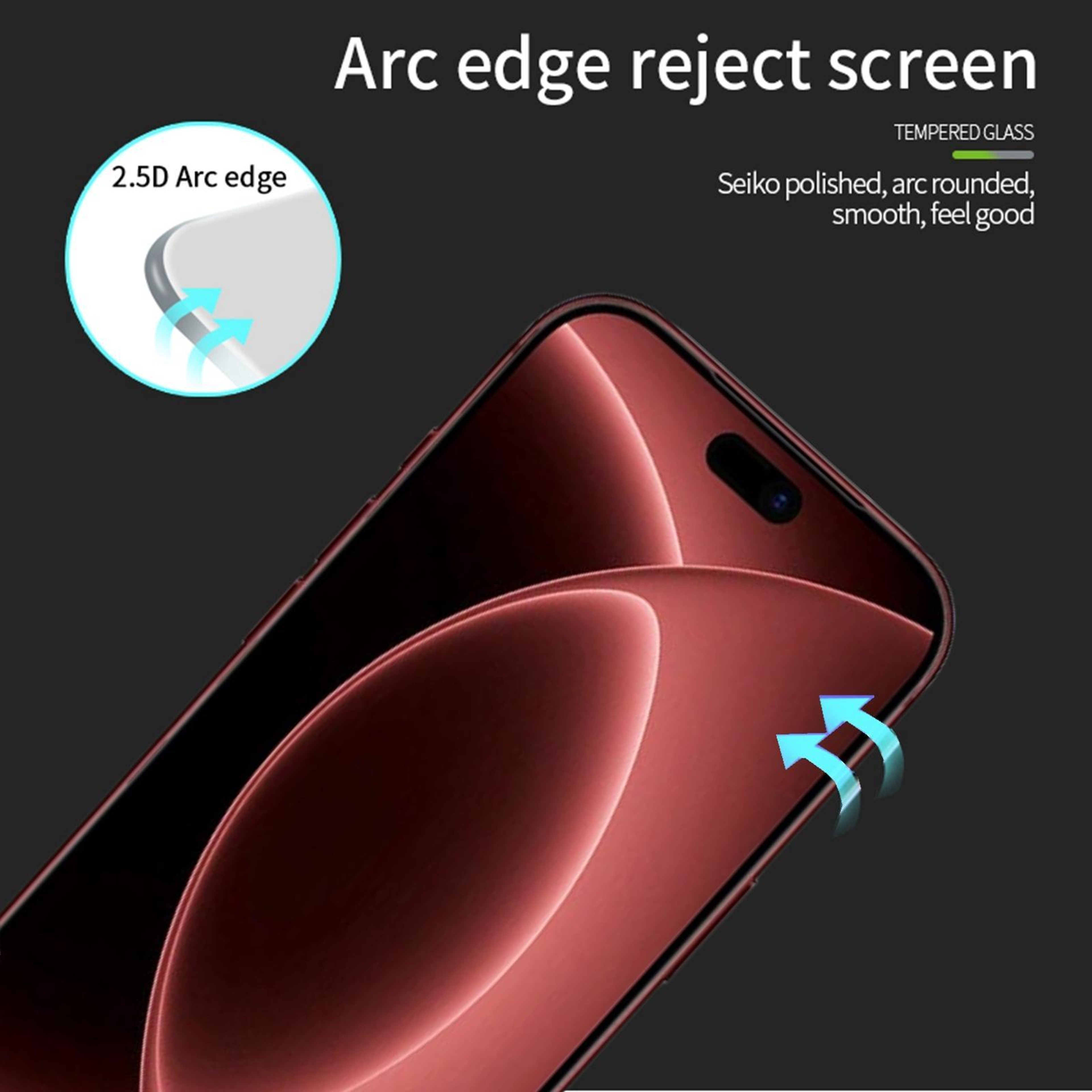 iPhone 18 Pro Max Screen Protector 9H 2.5D Full Coverage Tempered Glass – view 5