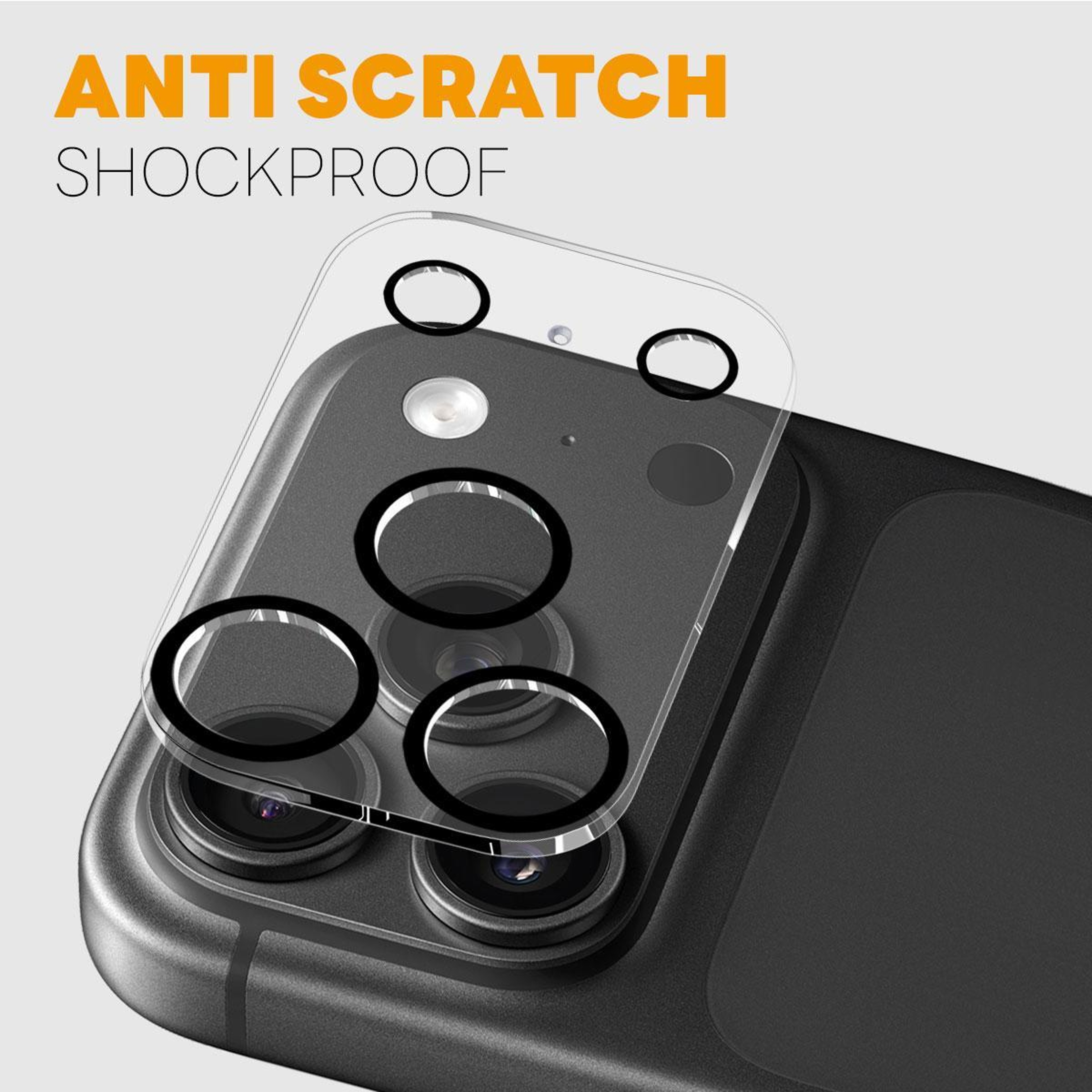 iPhone 18 Pro Max Camera Lens Protector 9H Tempered Glass Night Shot Black – view 3