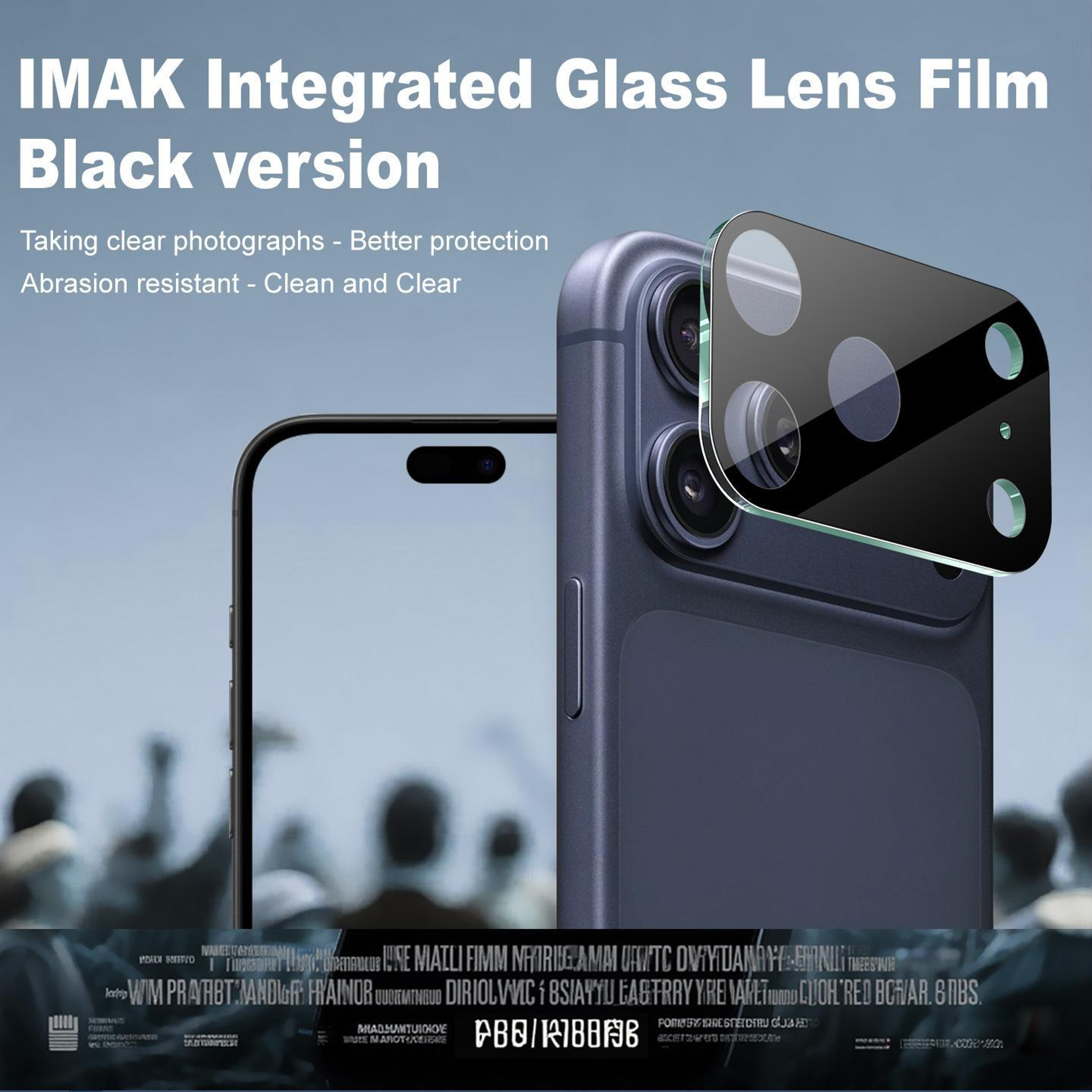 iPhone 18 Pro Max Camera Lens Protector High Transparency Acrylic Glass Black – view 2
