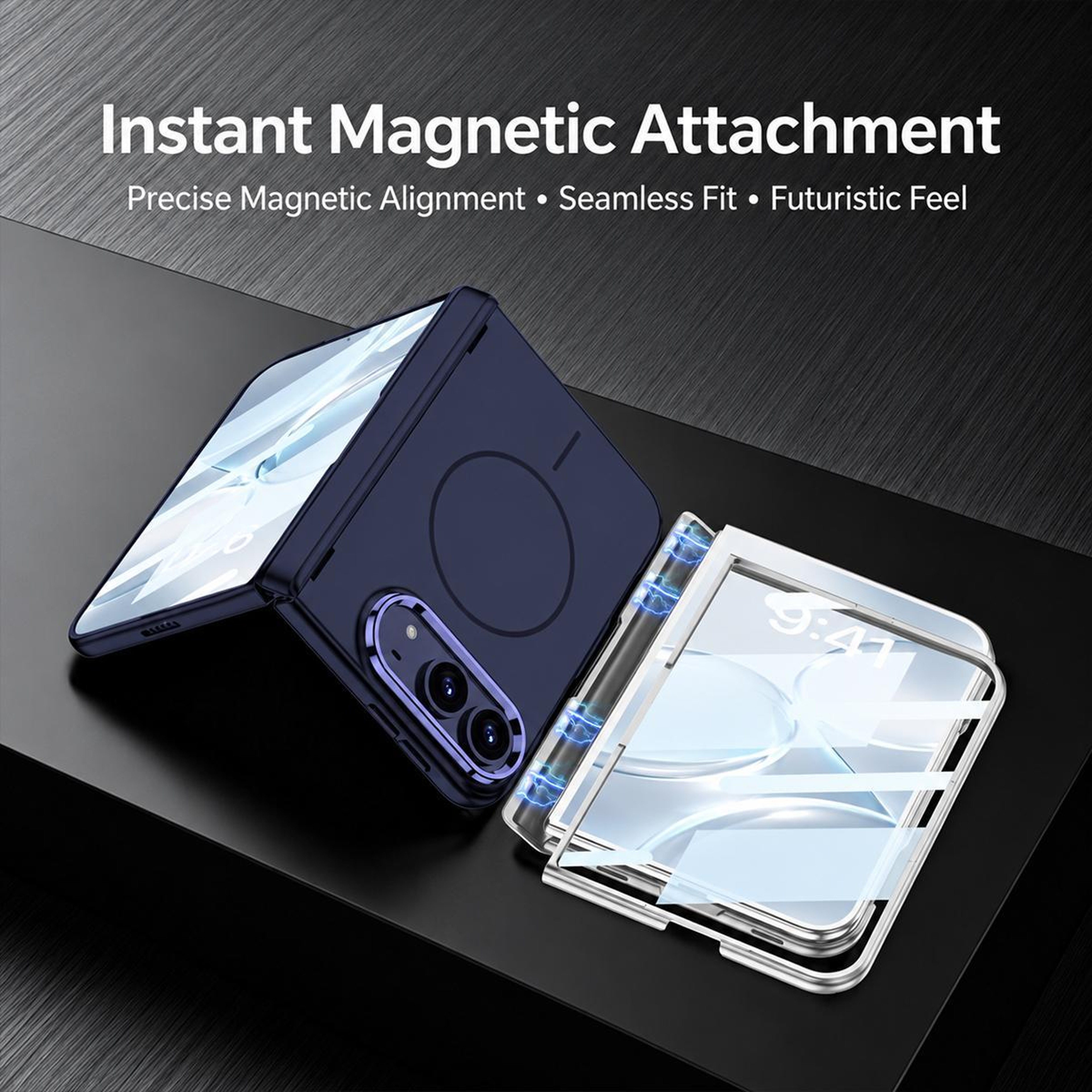 Magnetic Folding Full Coverage iPhone Case with Integrated Screen Protector – view 7