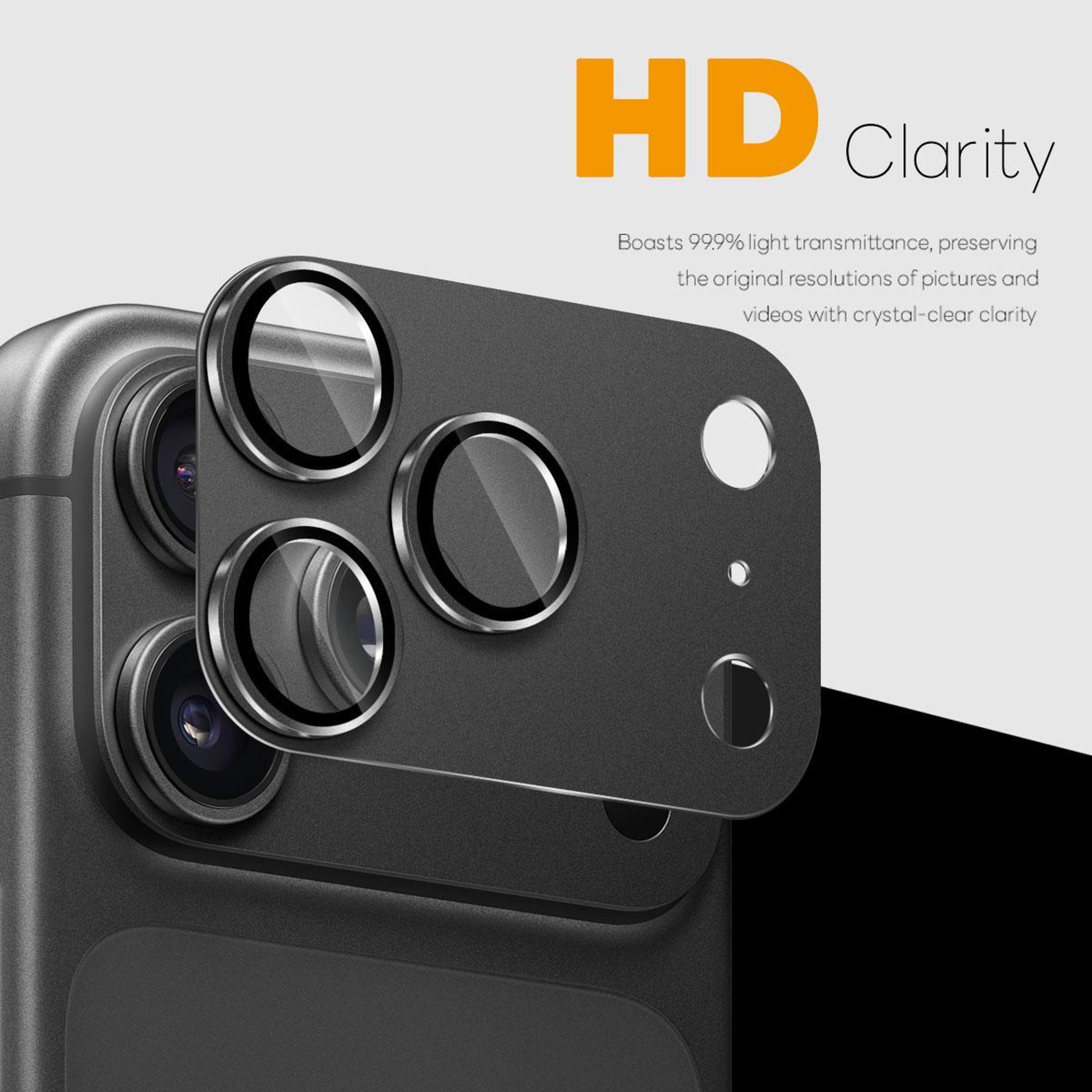 IPhone 18 Pro Max Camera Lens Protector With Matte Metal Frame And 9H Tempered Glass 1
